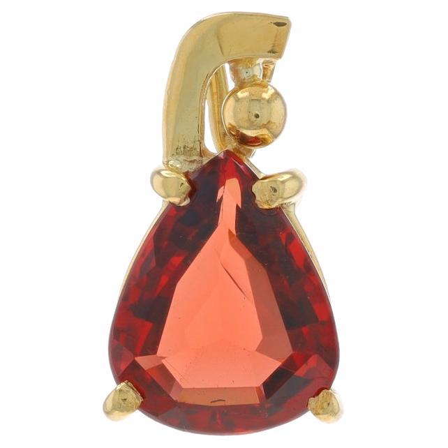 Orecchini solitari con granato spessartite H. Stern - Oro giallo 14k Pera 2,10ct in vendita