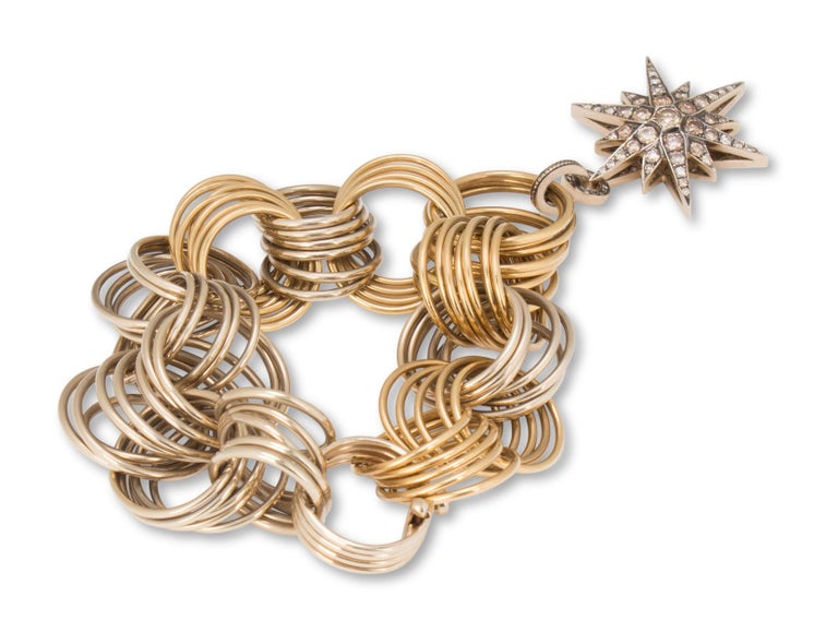 H. Stern Two-Tone Gold Ring Bracelet with Star Collection Pendant at ...