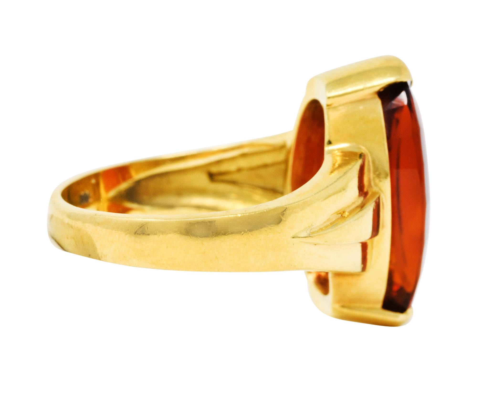 Contemporary H. Stern Vintage Citrine 18 Karat Gold Gemstone Ring