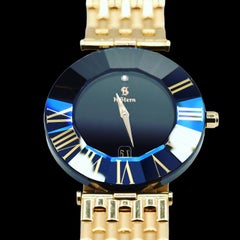 H. Stern Vintage Sapphire Wristwatch 34 MM 18K Yellow Gold