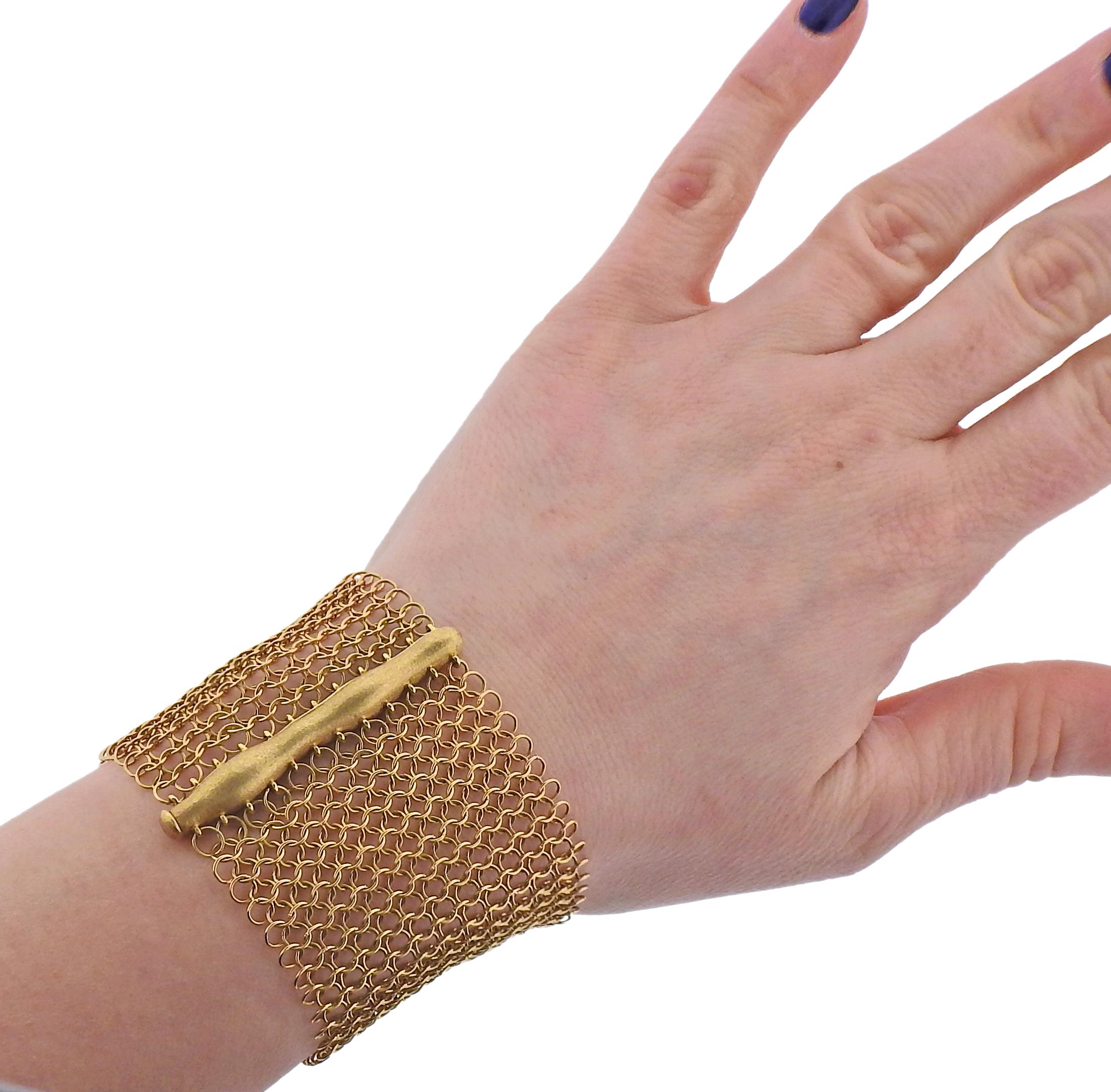 H. Stern Wide Mesh Gold Bracelet 1