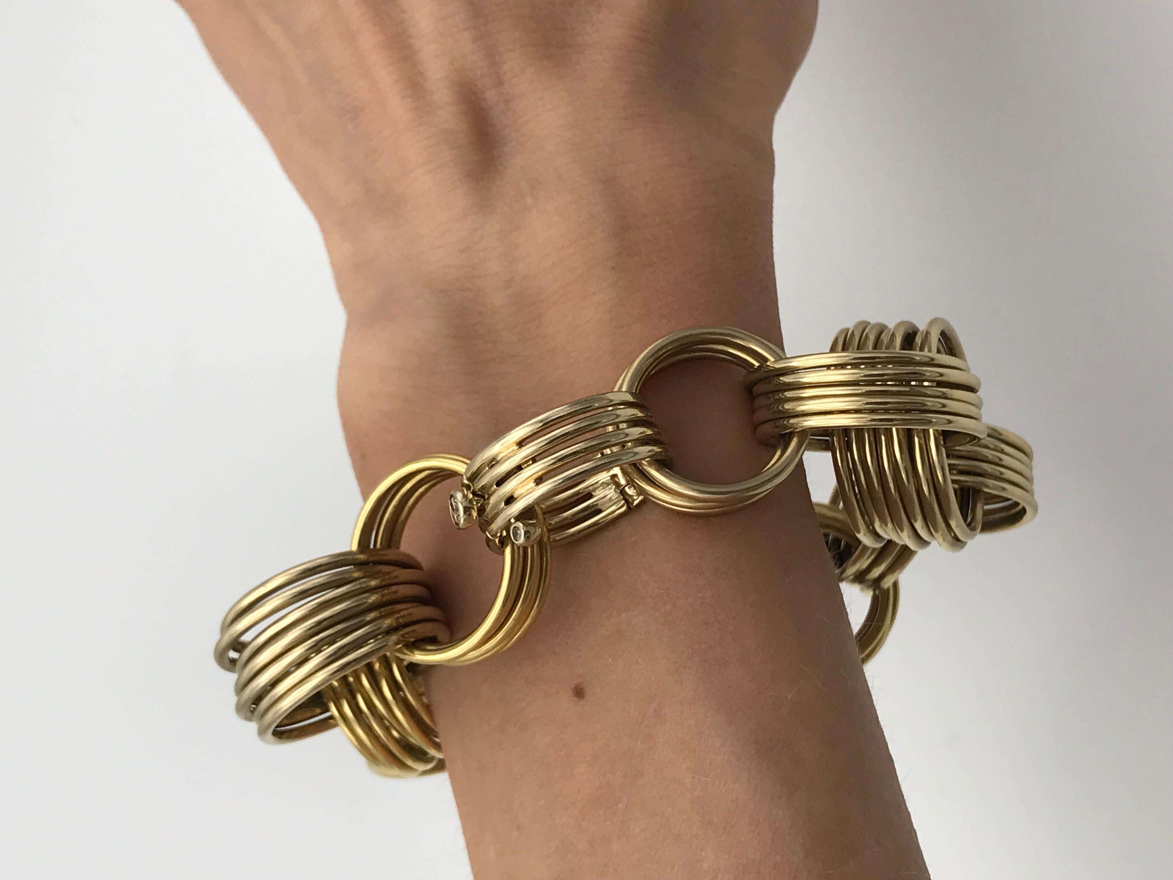H. Stern 18k Gelbgold-Armband mit Drahtringen (Rundschliff)