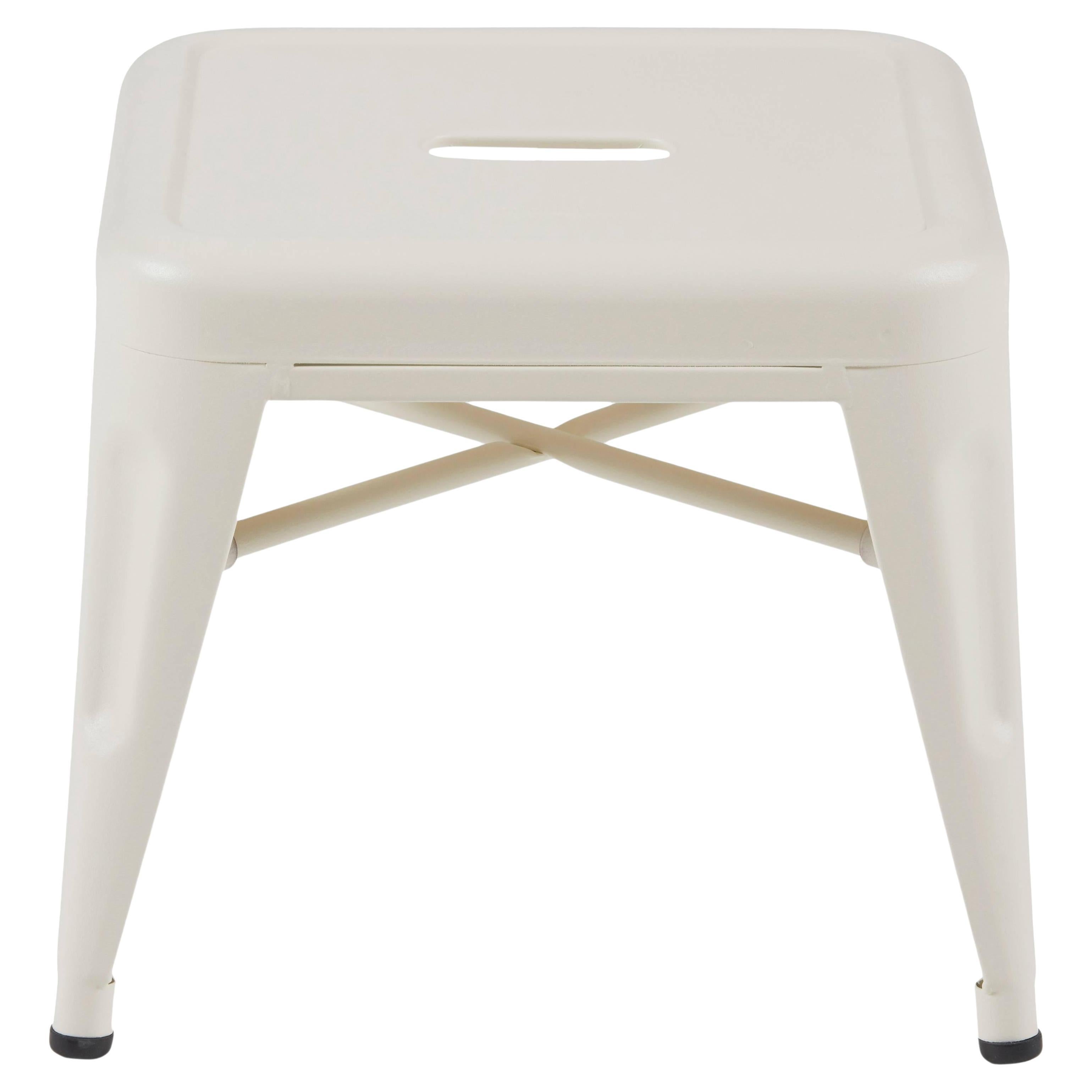 H Stool 30 in Matte Ivory by Chantal Andriot and Tolix