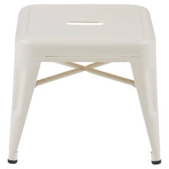 H Stool 30 in Matte Ivory by Chantal Andriot and Tolix