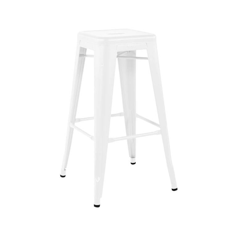H Stool 75 - Indoor -  in White by Chantal Andriot and Tolix, US For Sale