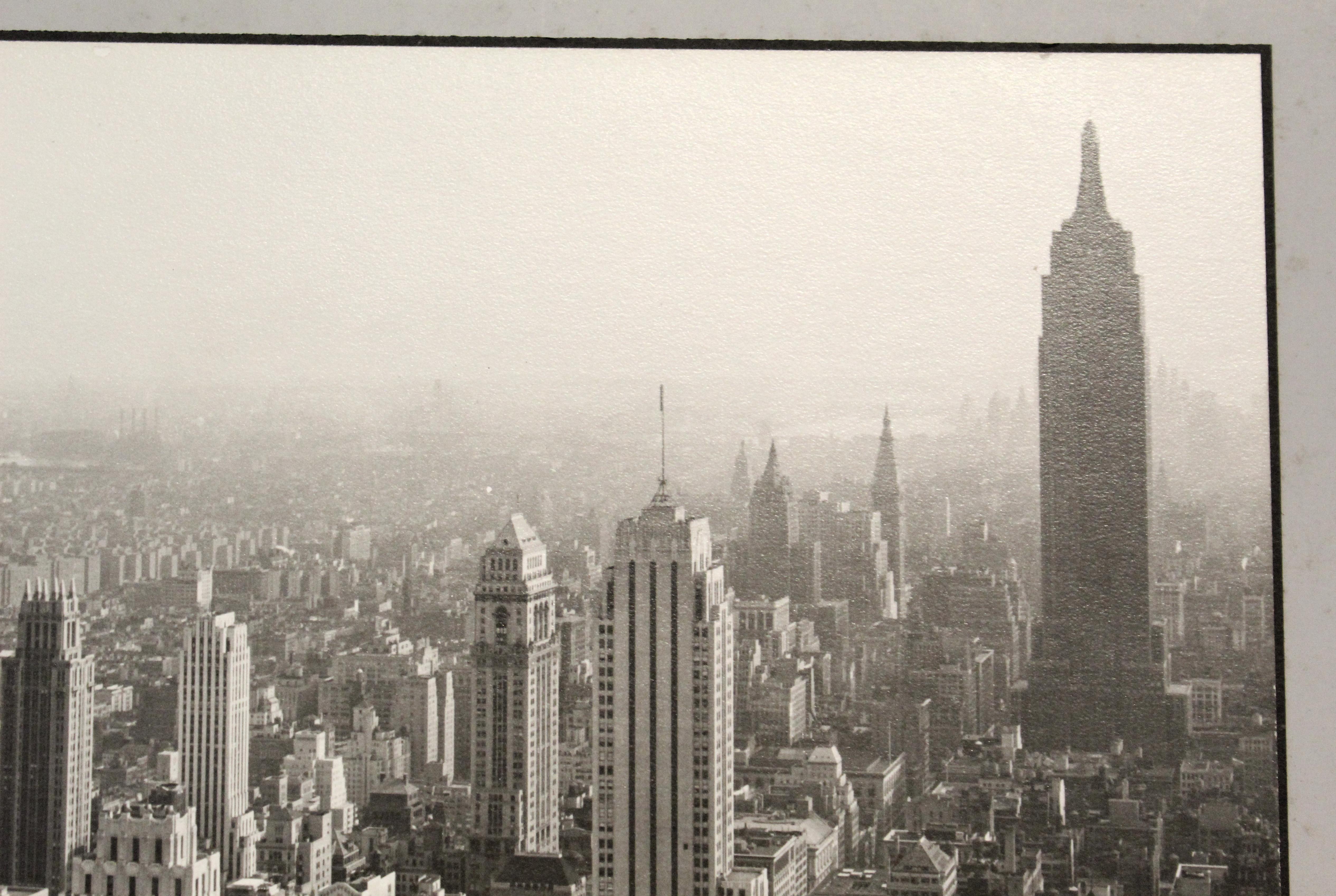 25/10 View from Rockefeller-Center Building - Gray Black and White Photograph by H. Surer