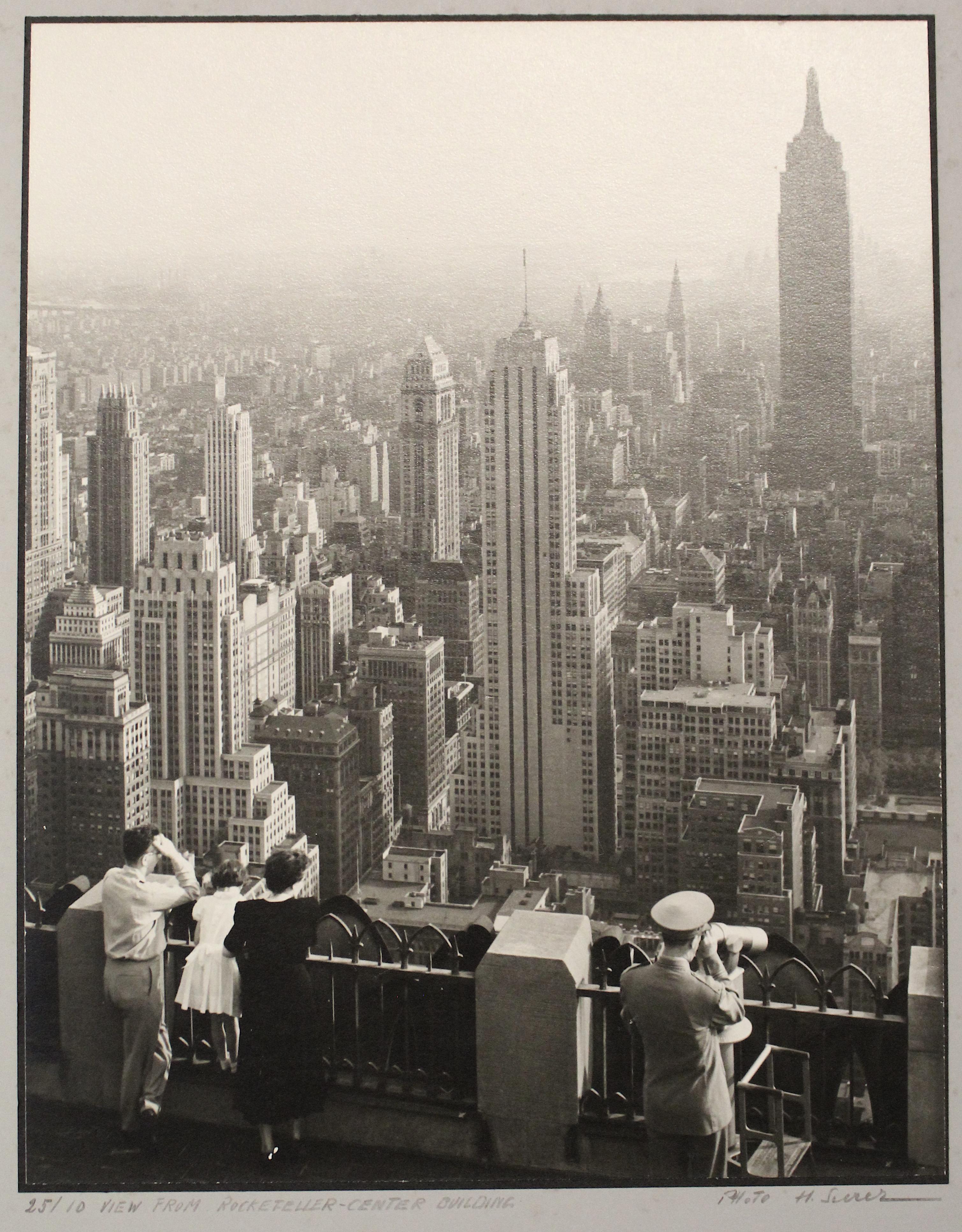 H. Surer Black and White Photograph - 25/10 View from Rockefeller-Center Building