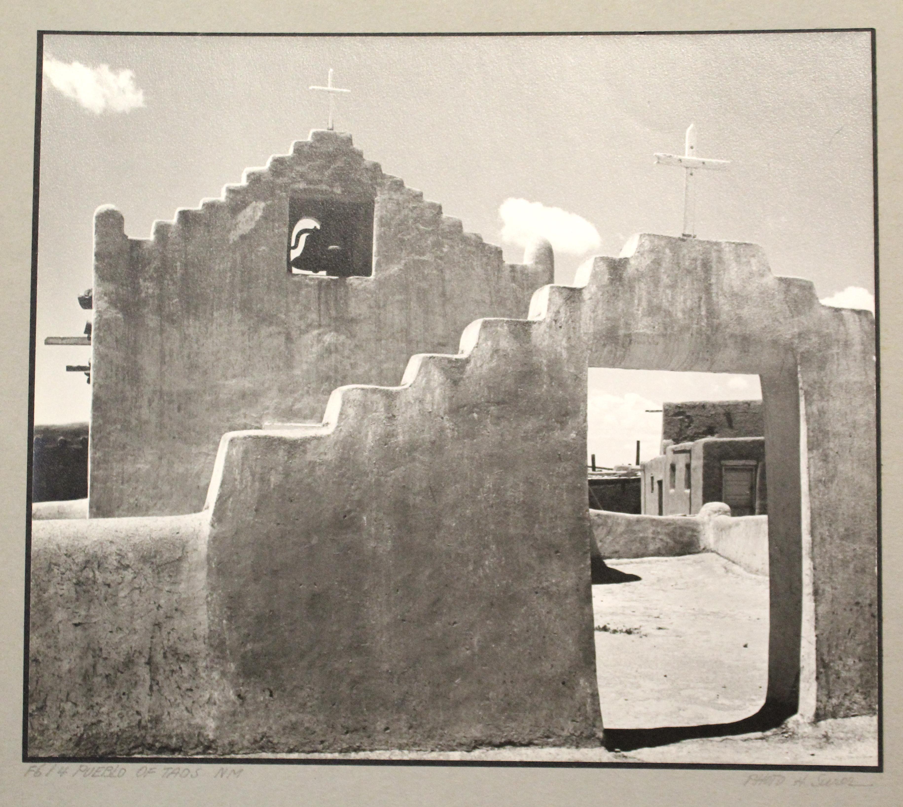 H. Surer Black and White Photograph - Vintage Black and White Photo, F614 Pueblo of Taos NM
