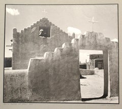 Vintage Black and White Photo, F614 Pueblo of Taos NM