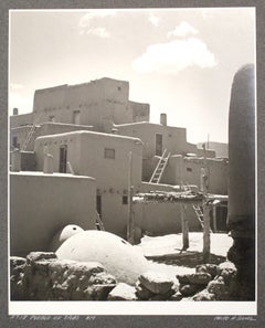 Vintage Black and White Photo, F718 Pueblo of Taos NM