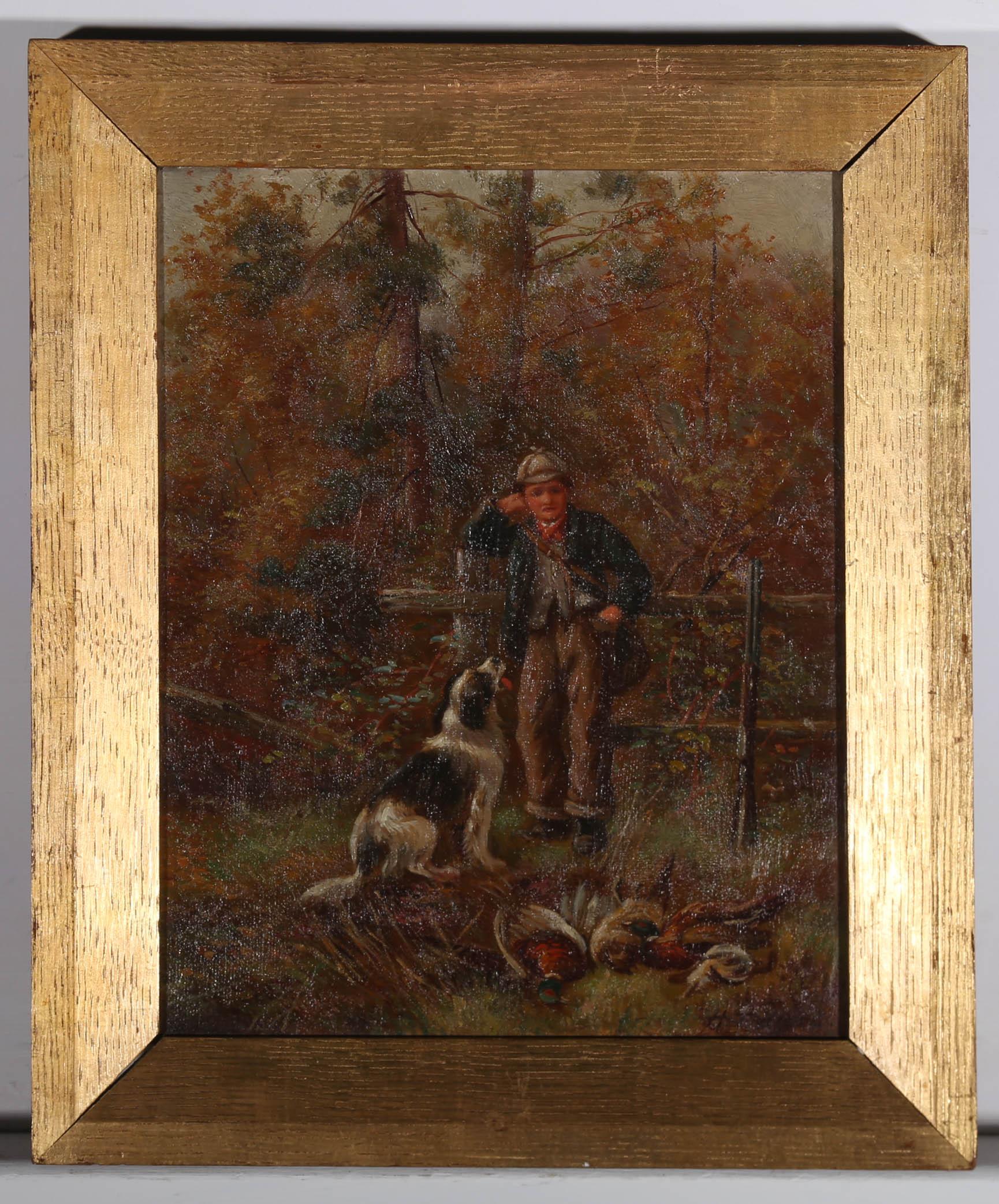 H. T. Hunt - Olio dei primi del Novecento incorniciato, Una buona borsa 2