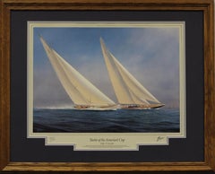 „Yachts Of The America's Cup The 'J' Class 1992 gerahmter Druck“