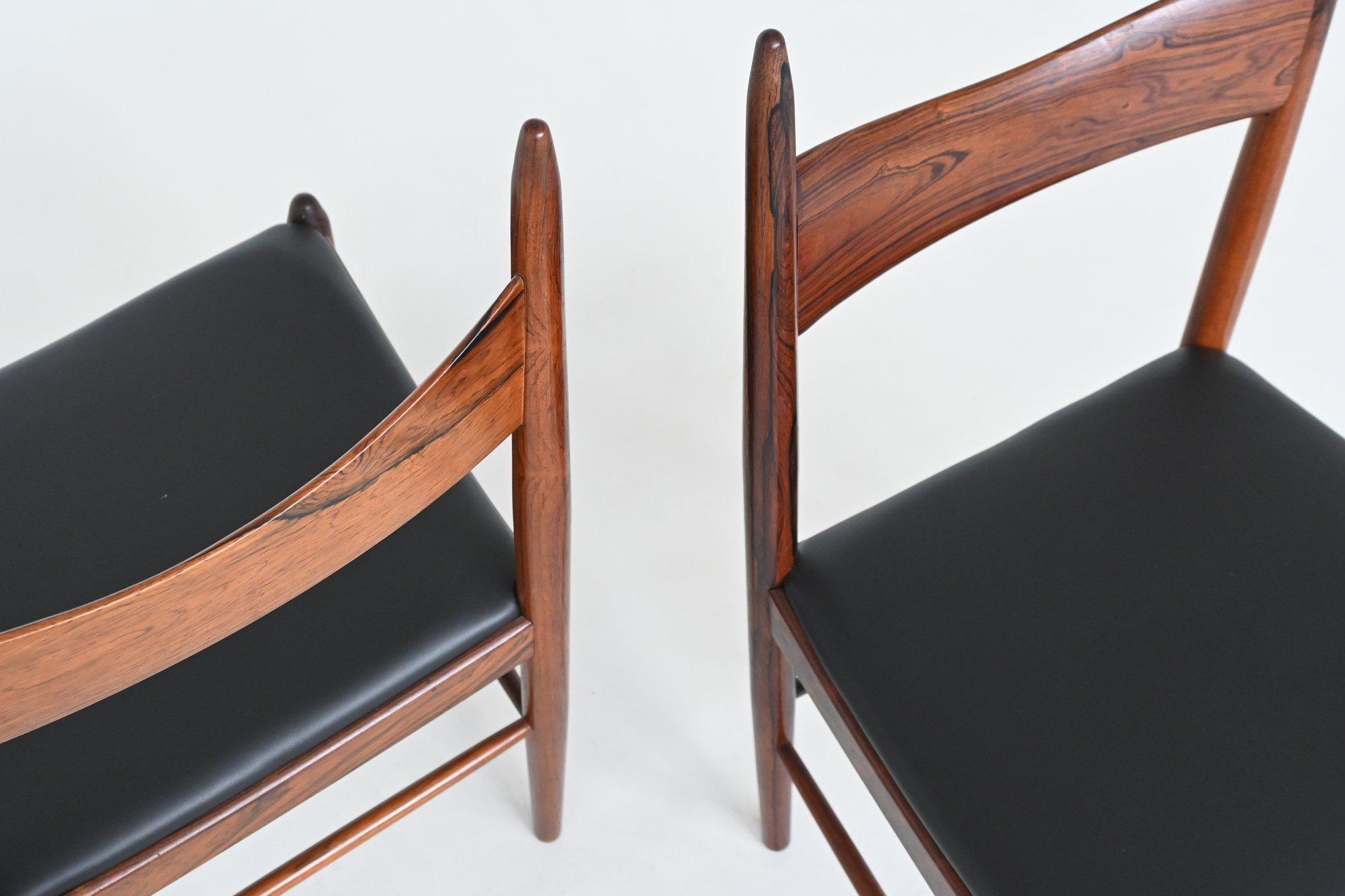 H. Vestervig Eriksen set of nine dining chairs rosewood Tromborg Denmark 1960 For Sale 8