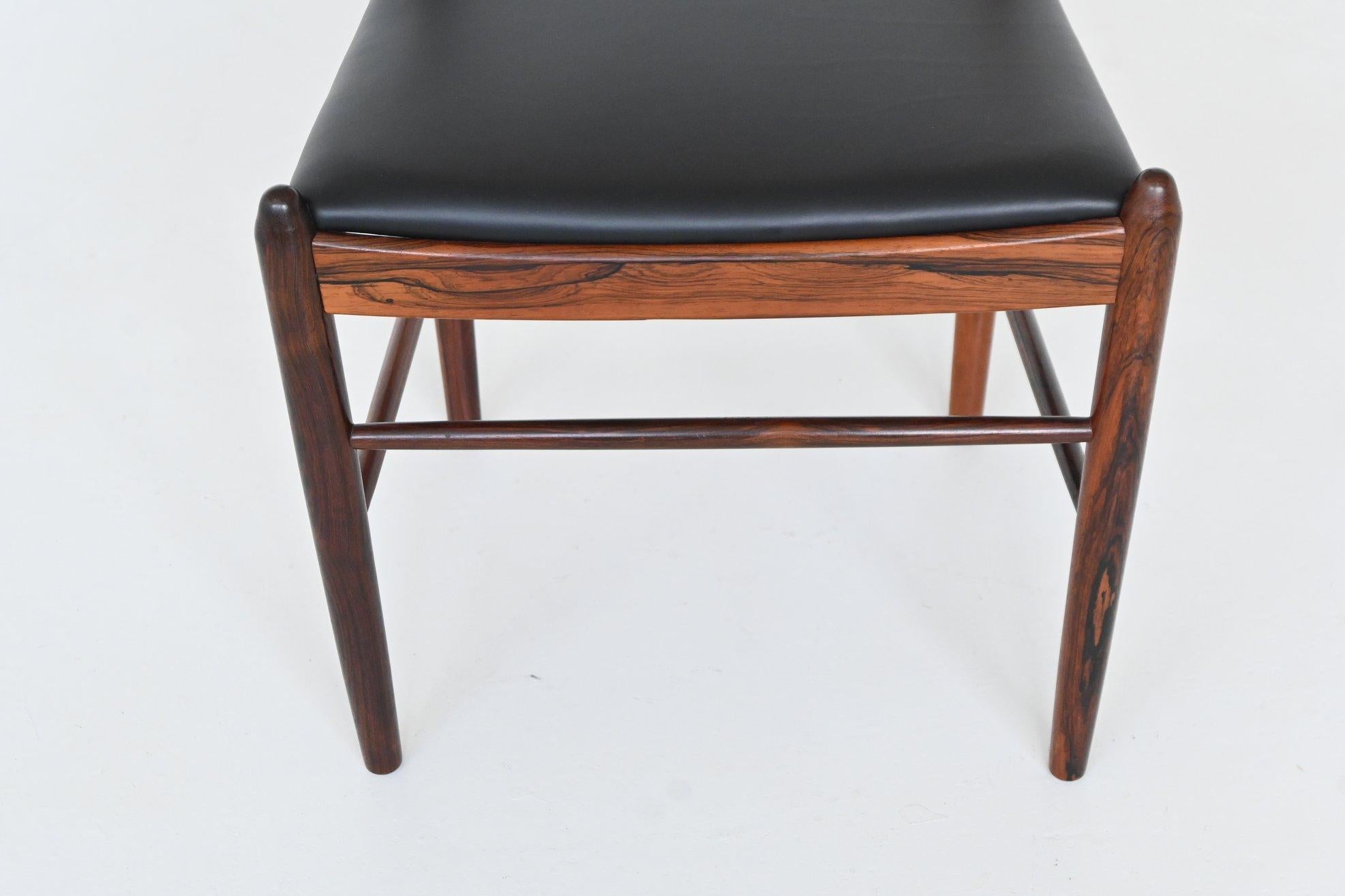 H. Vestervig Eriksen set of nine dining chairs rosewood Tromborg Denmark 1960 For Sale 11