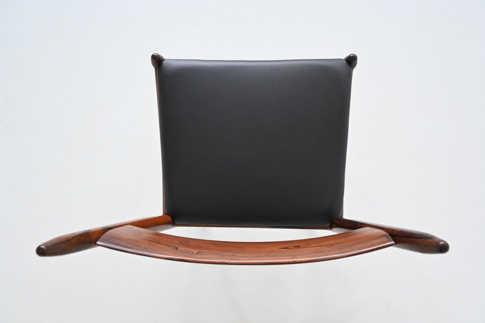 H. Vestervig Eriksen set of nine dining chairs rosewood Tromborg Denmark 1960 For Sale 13