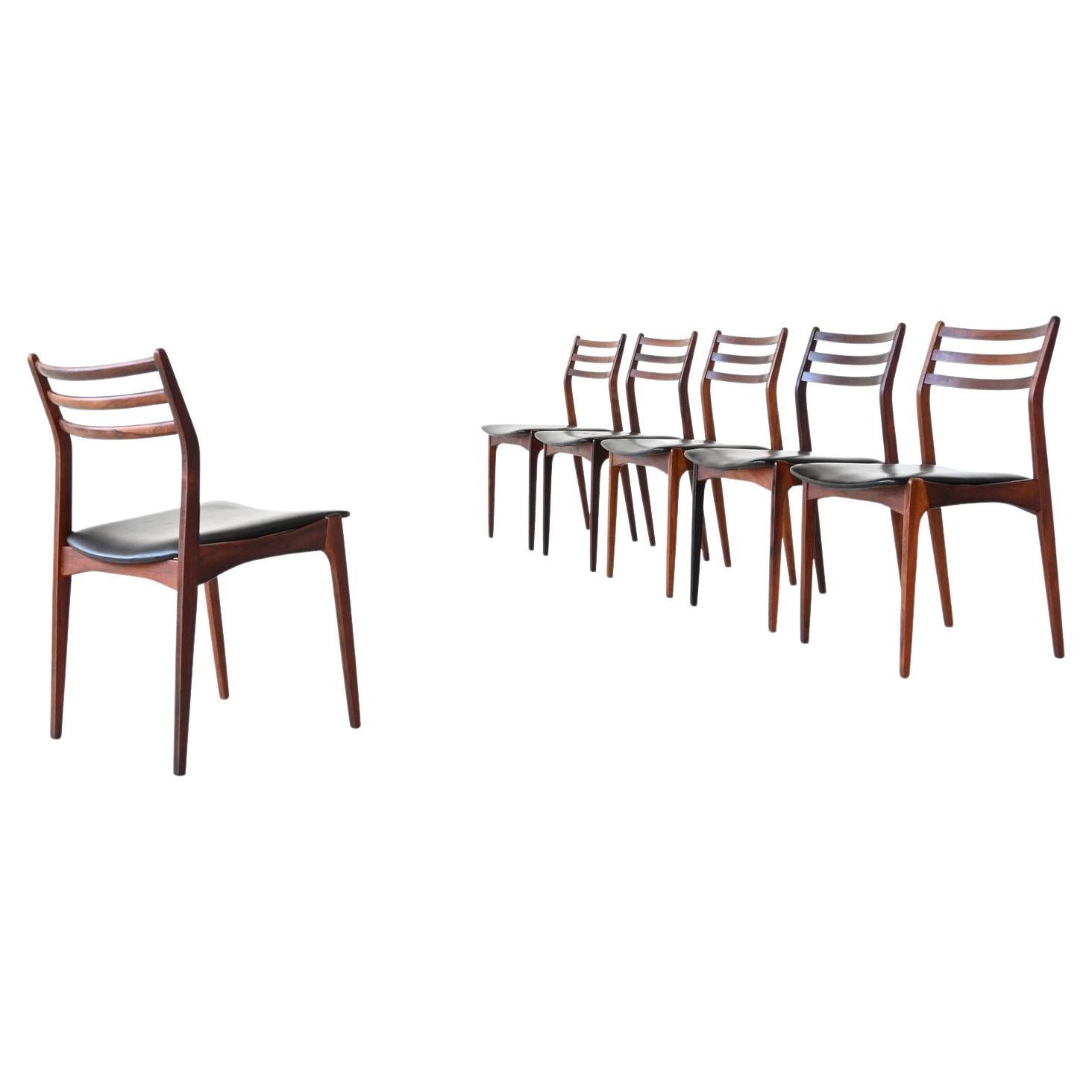 H. Vestervig Eriksen set of six rosewood dining chairs Brdr. Tromborg Denmark 19