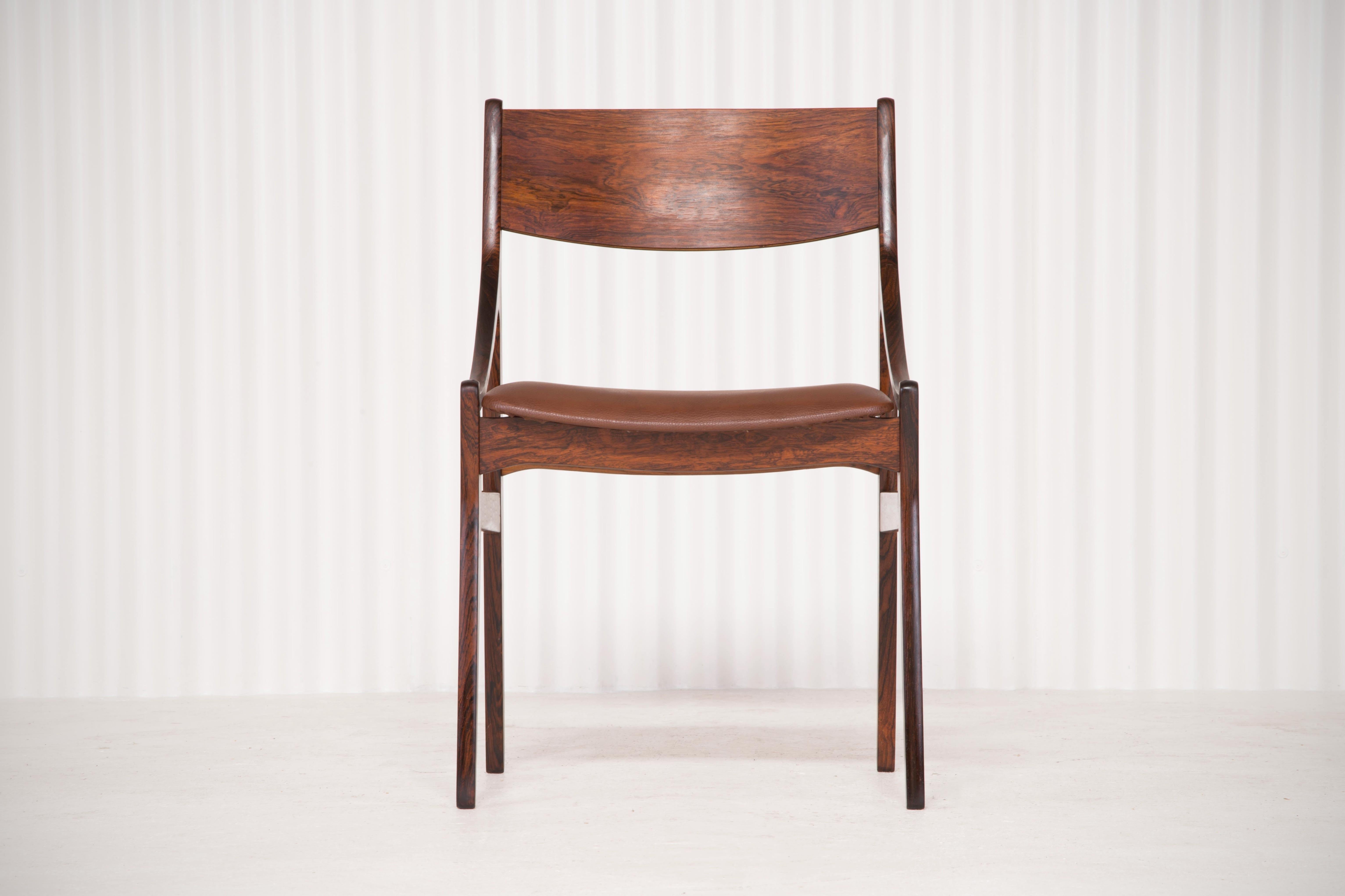 H. Vestervig Eriksen, Set of Six Rosewood Dining Chairs 5