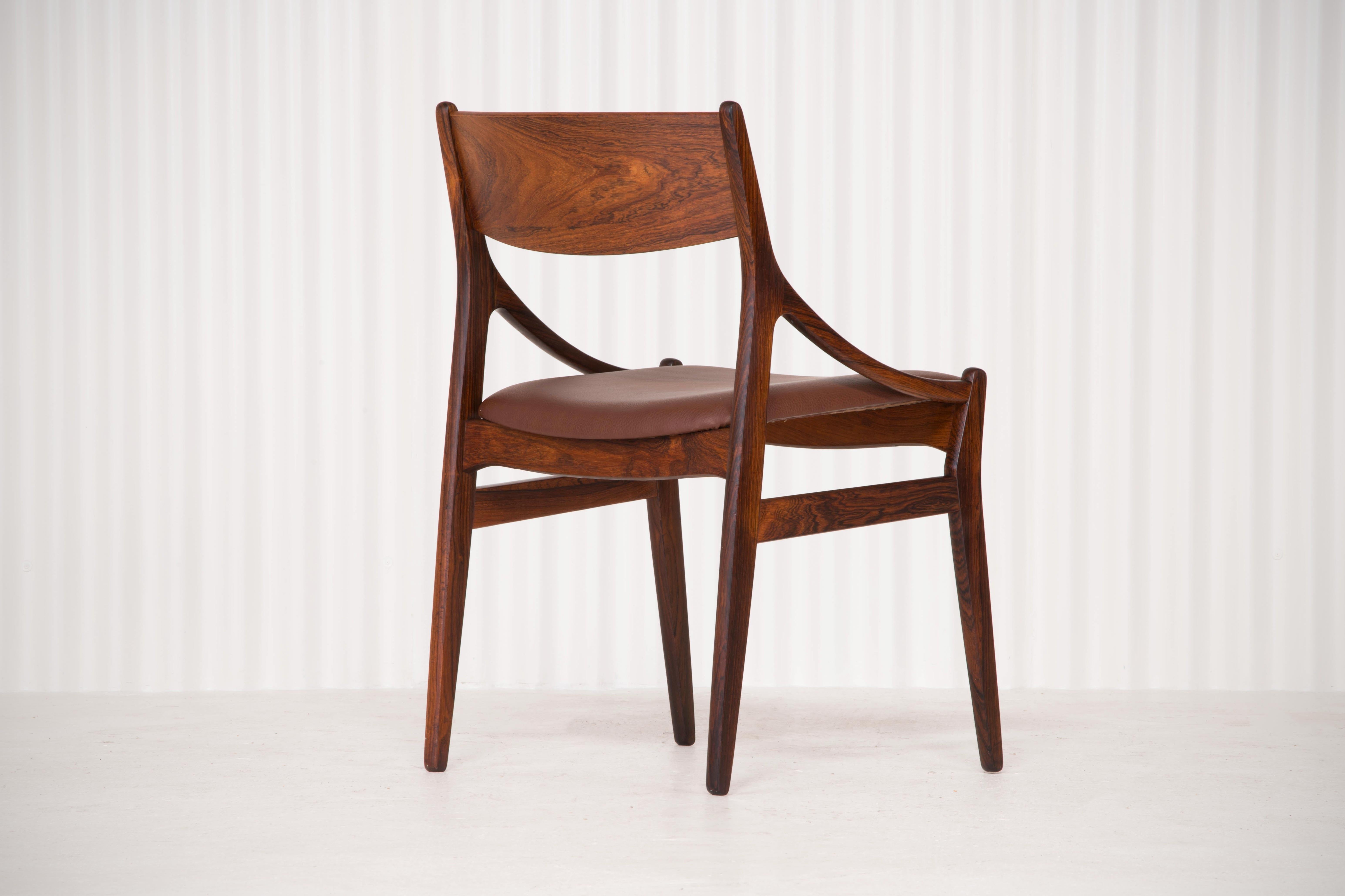 H. Vestervig Eriksen, Set of Six Rosewood Dining Chairs 6