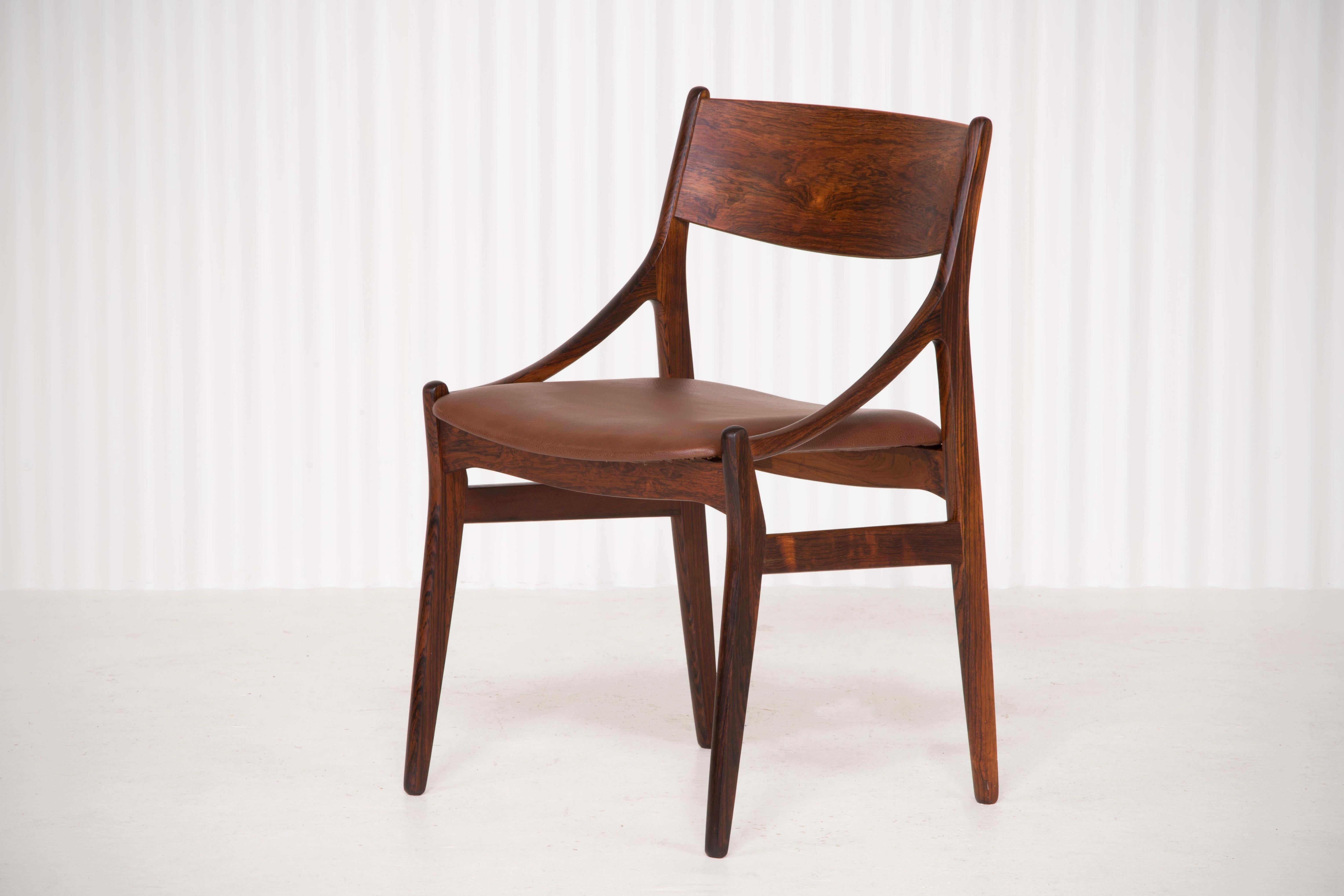 H. Vestervig Eriksen, Set of Six Rosewood Dining Chairs 7