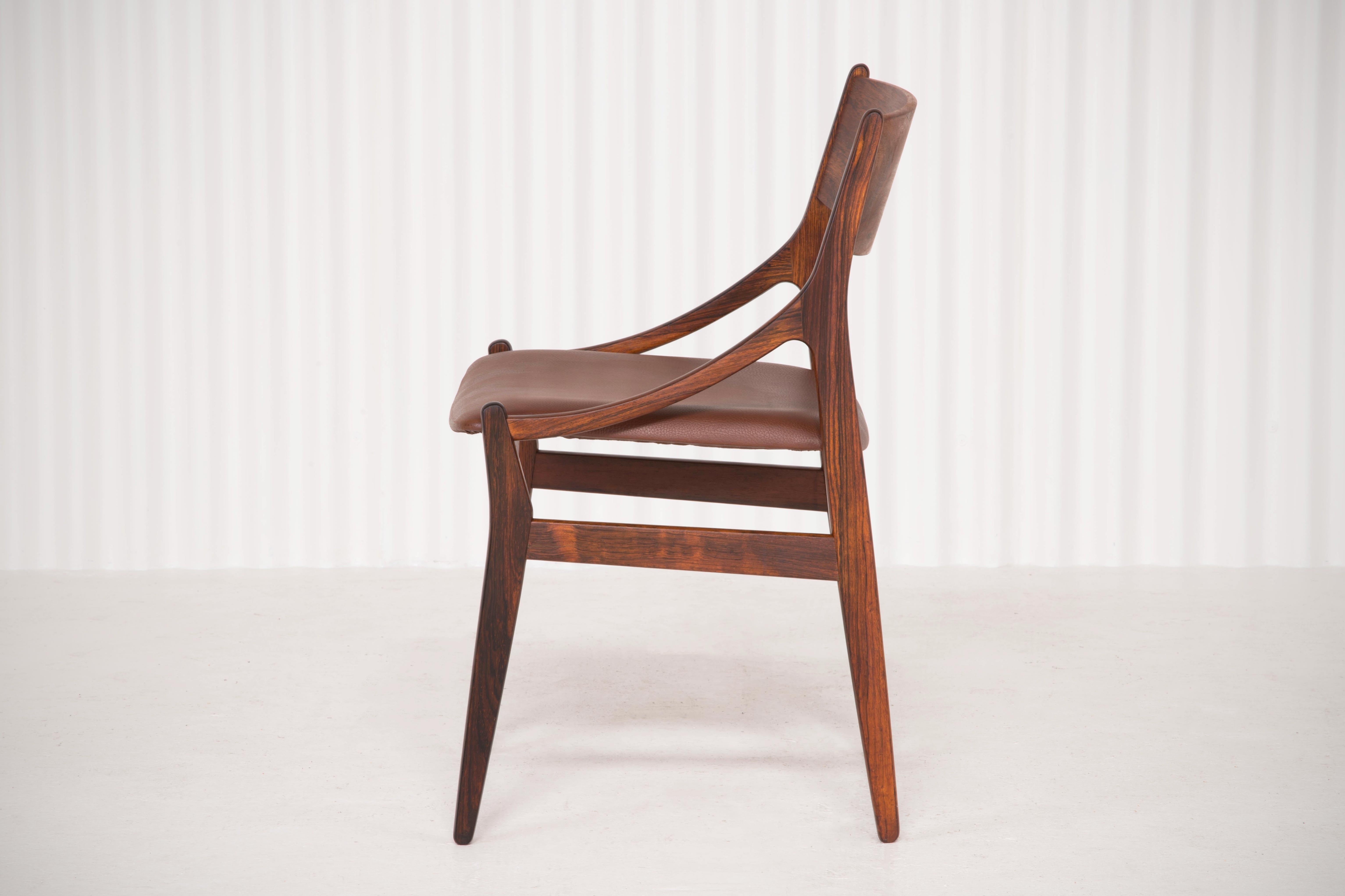 H. Vestervig Eriksen, Set of Six Rosewood Dining Chairs 8