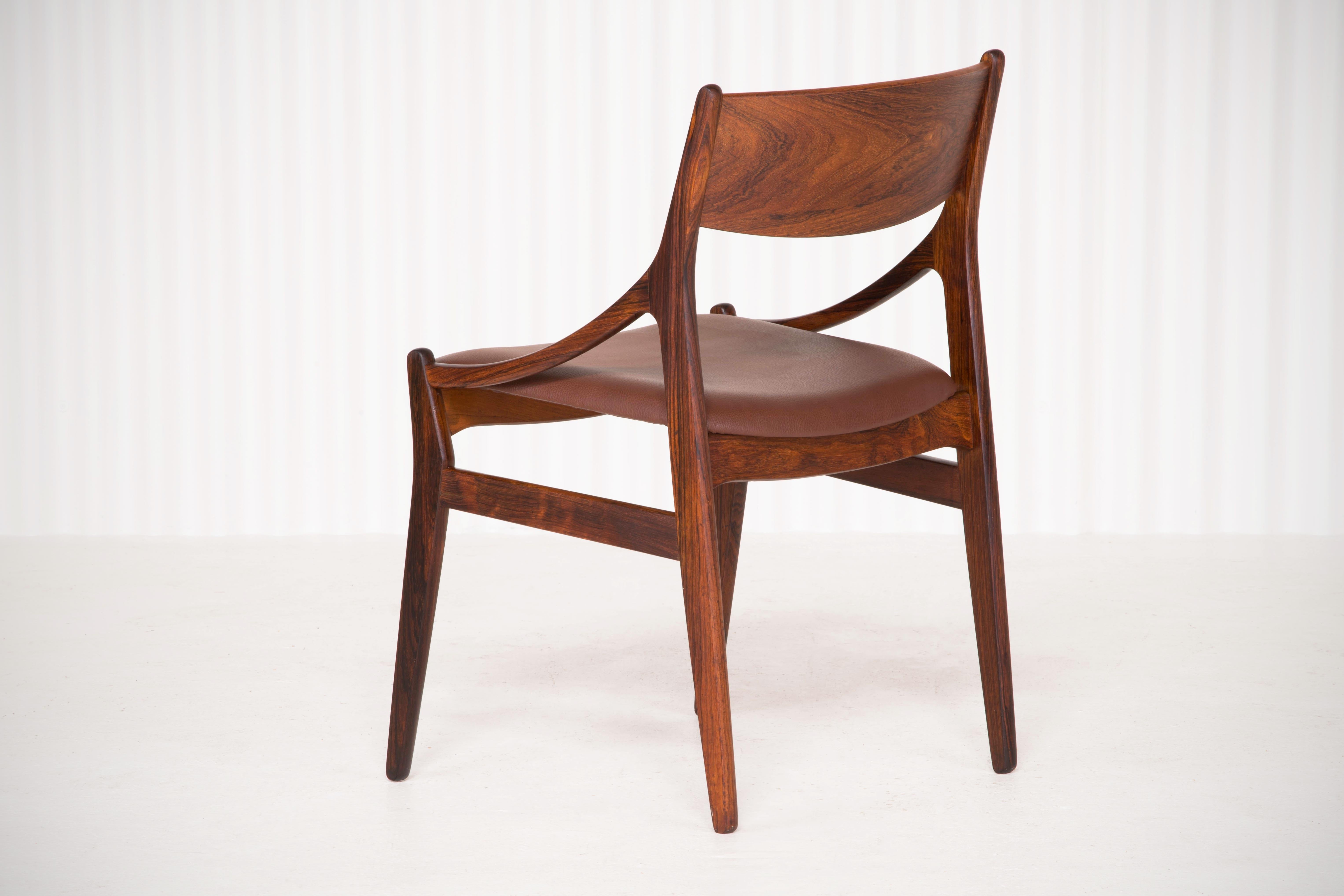 H. Vestervig Eriksen, Set of Six Rosewood Dining Chairs 9