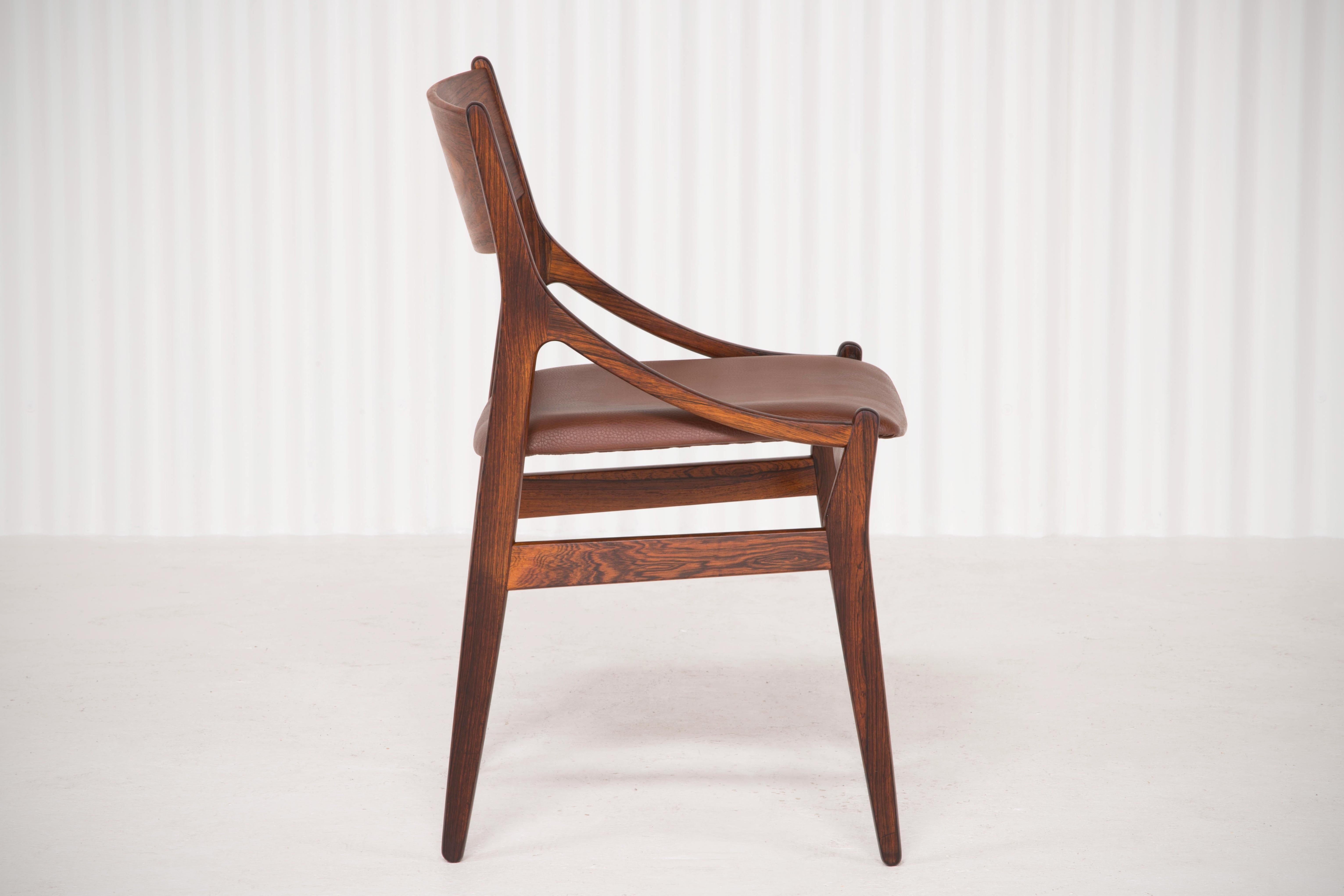 H. Vestervig Eriksen, Set of Six Rosewood Dining Chairs 12