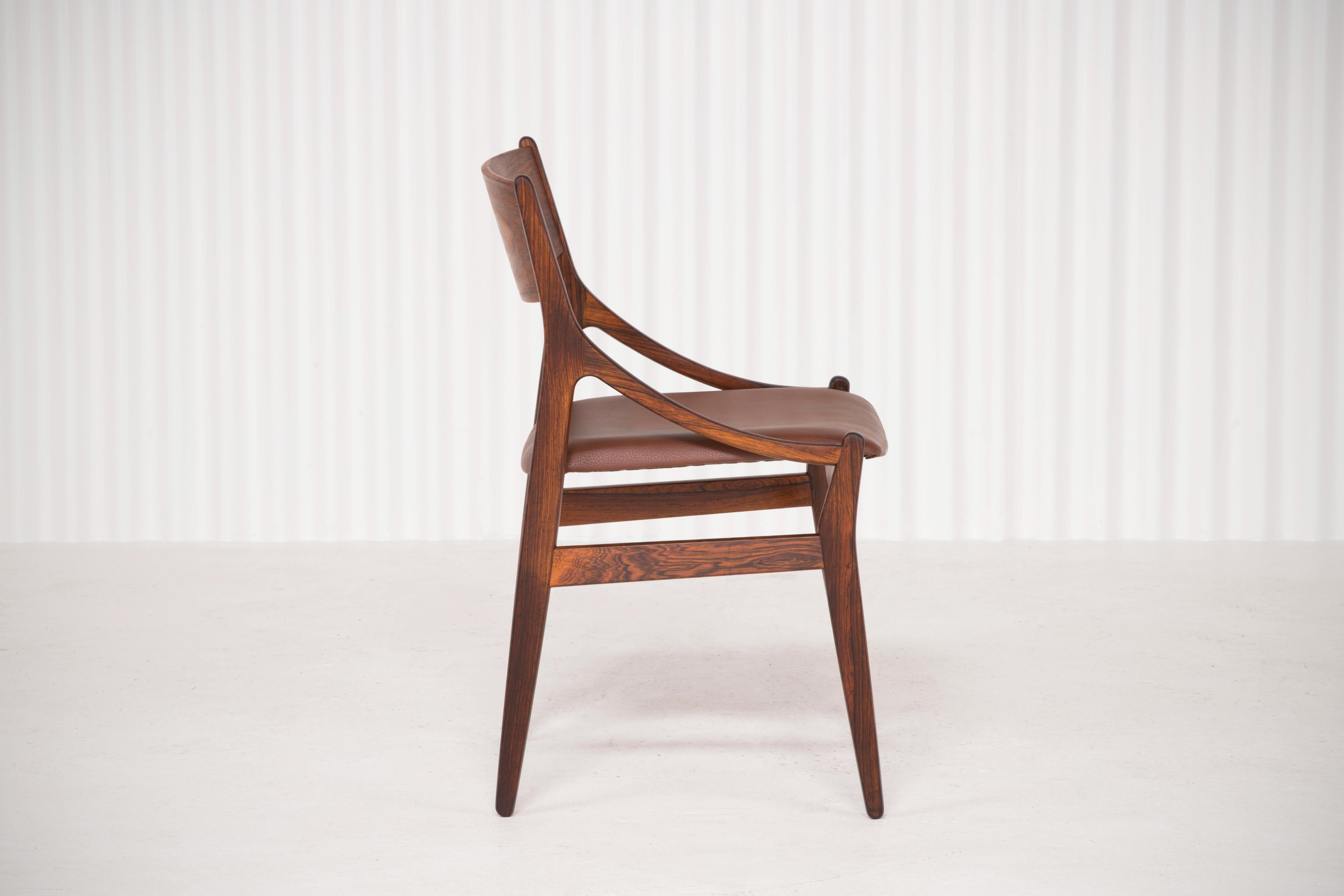 H. Vestervig Eriksen, Set of Six Rosewood Dining Chairs 13