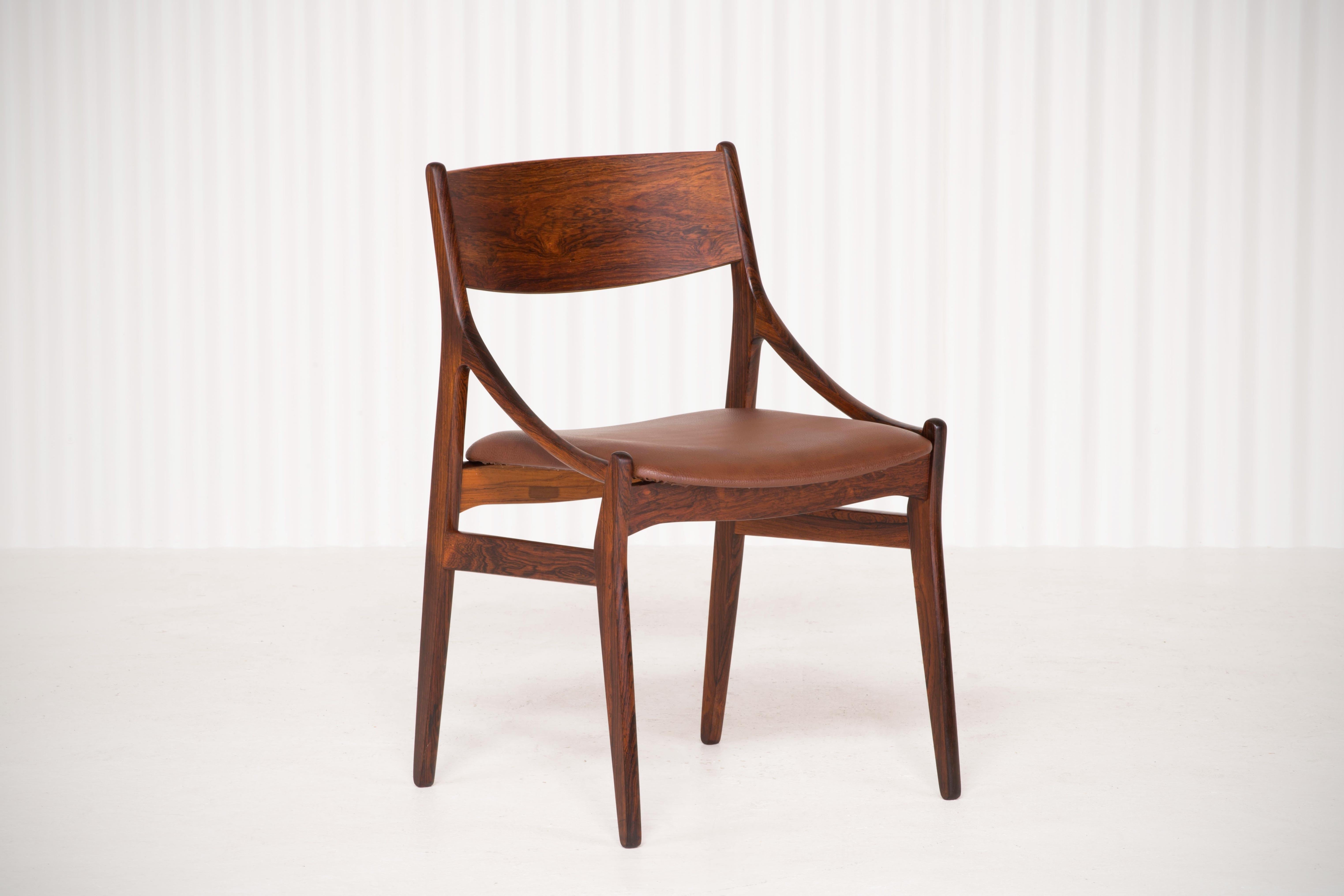 H. Vestervig Eriksen, Set of Six Rosewood Dining Chairs 14