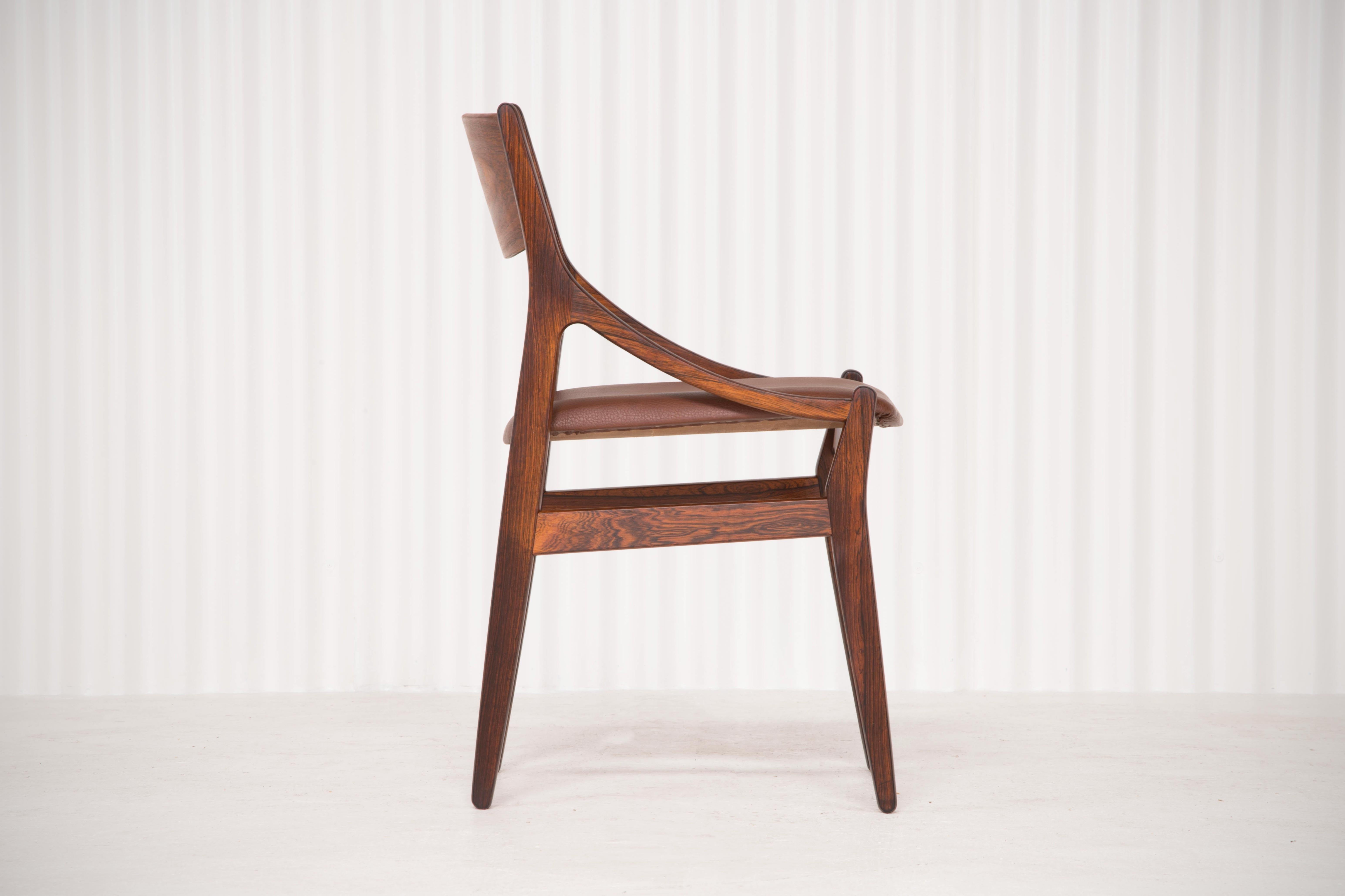 H. Vestervig Eriksen, Set of Six Rosewood Dining Chairs 3