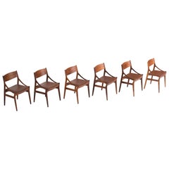 Vintage H. Vestervig Eriksen, Set of Six Rosewood Dining Chairs