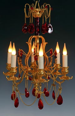 H. Vian, Orientalist Chandelier, France, circa 1890