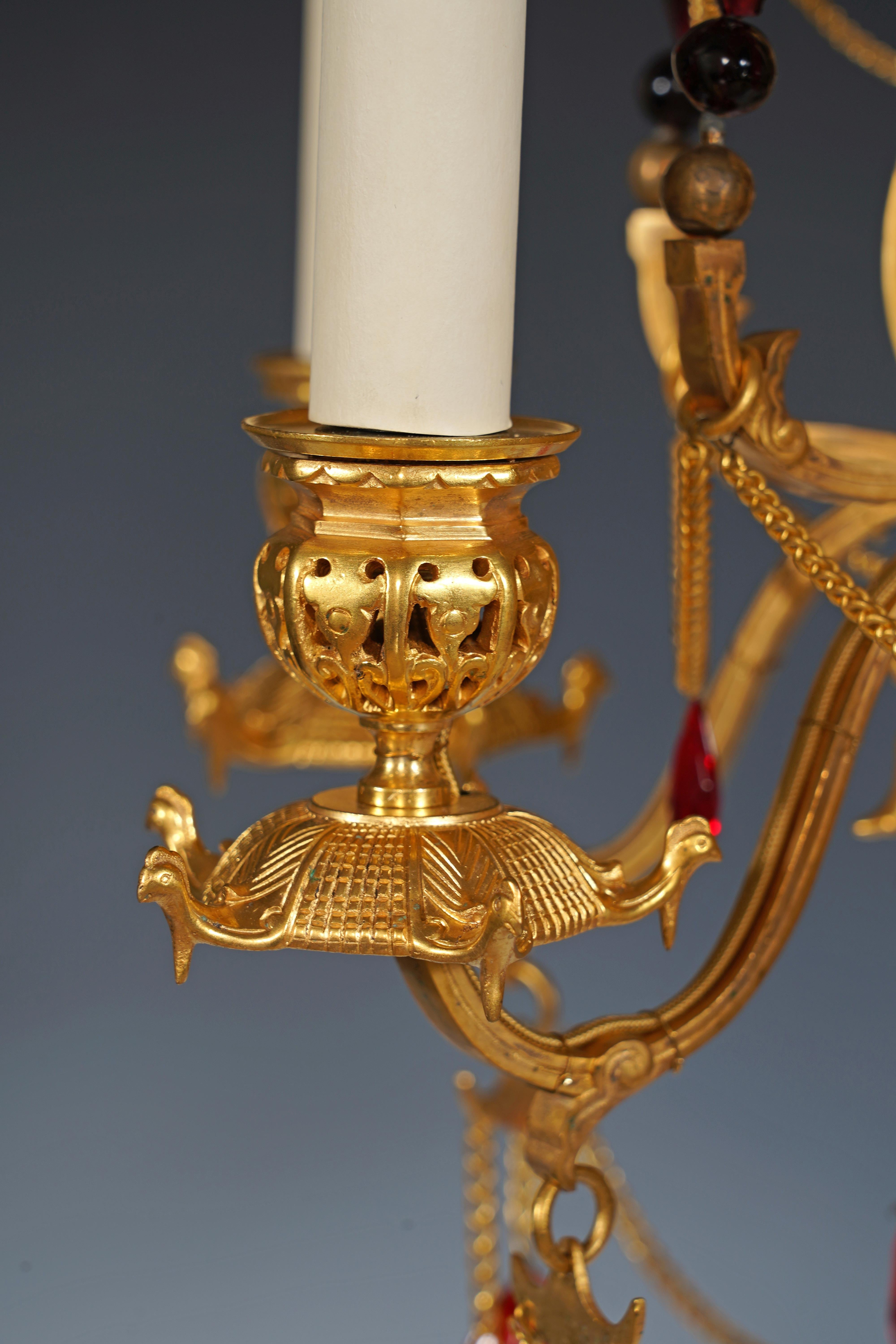 H. Vian, Orientalist Chandelier, France, circa 1890 In Good Condition For Sale In PARIS, FR
