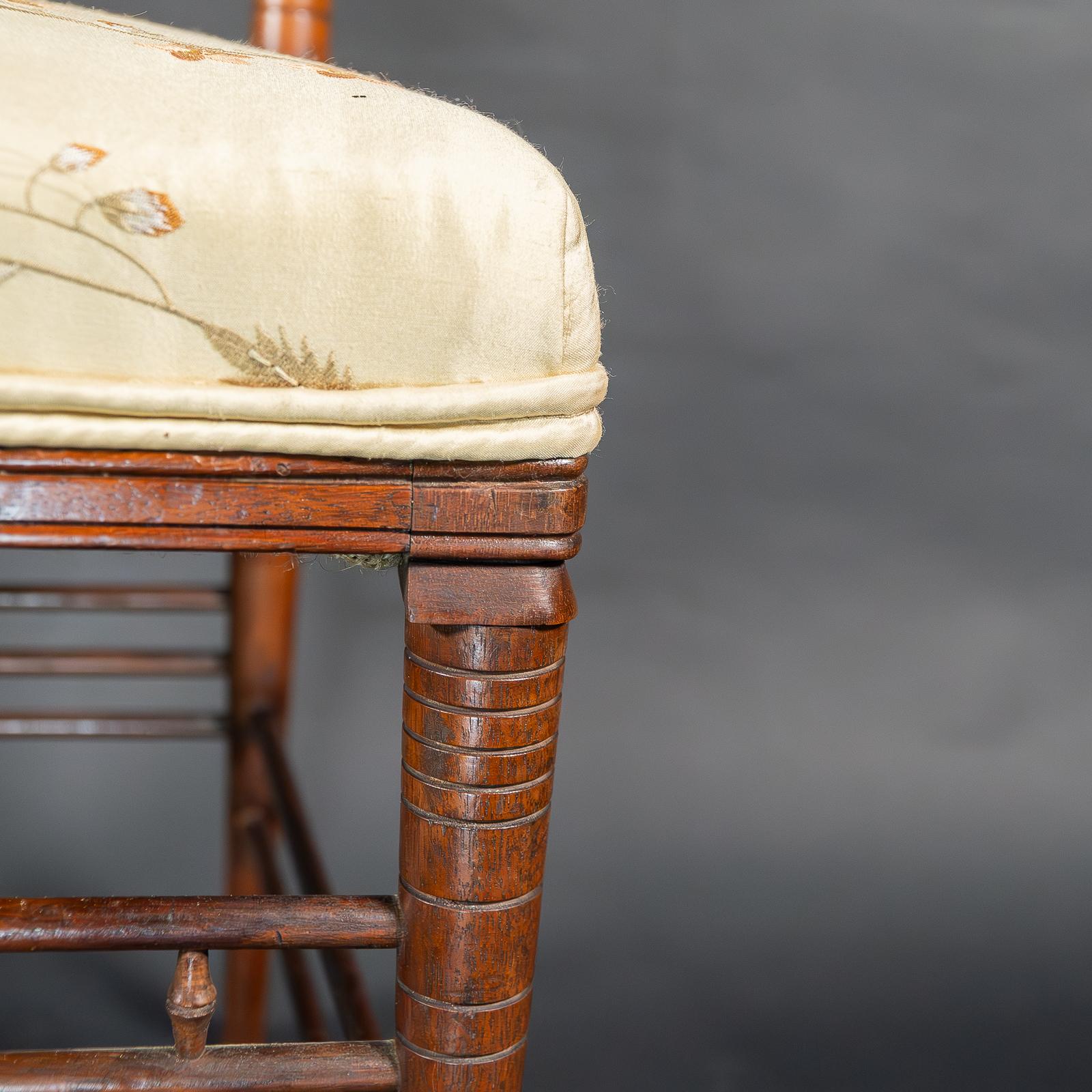 H. W. Batley for Collinson & Lock. A Fine Pair of Aesthetic Movement Side Chairs For Sale 9