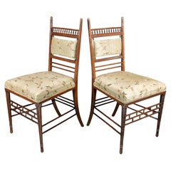 H. W. Batley for Collinson & Lock. A Fine Pair of Aesthetic Movement Side Chairs
