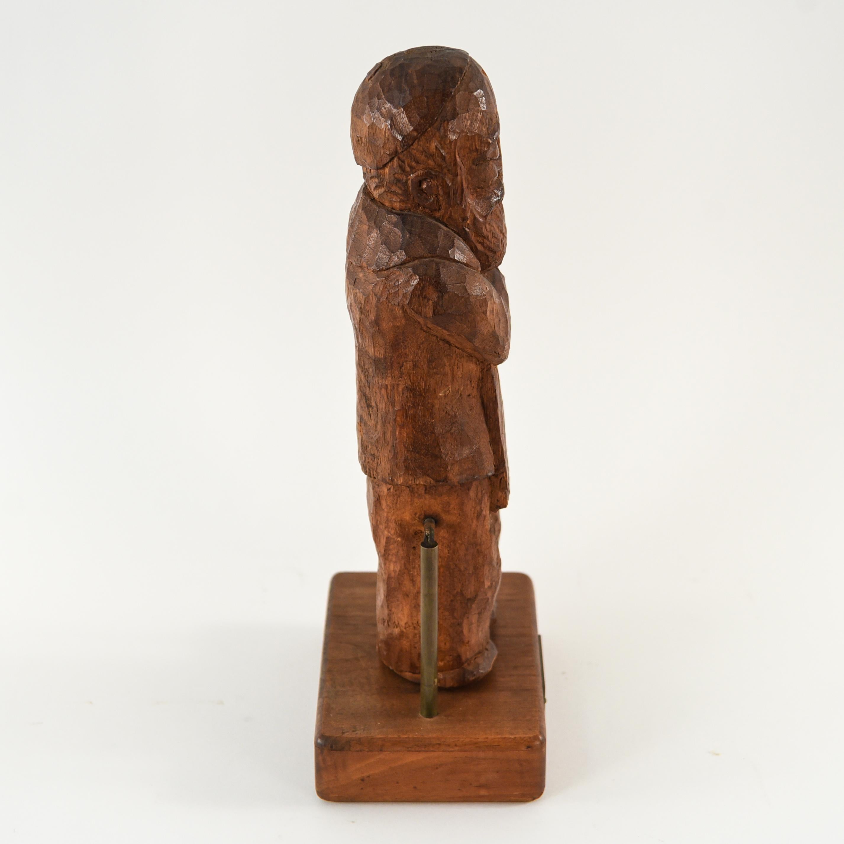 H. W. Hauptman Wooden Kinetic Rabbi Sculpture 5