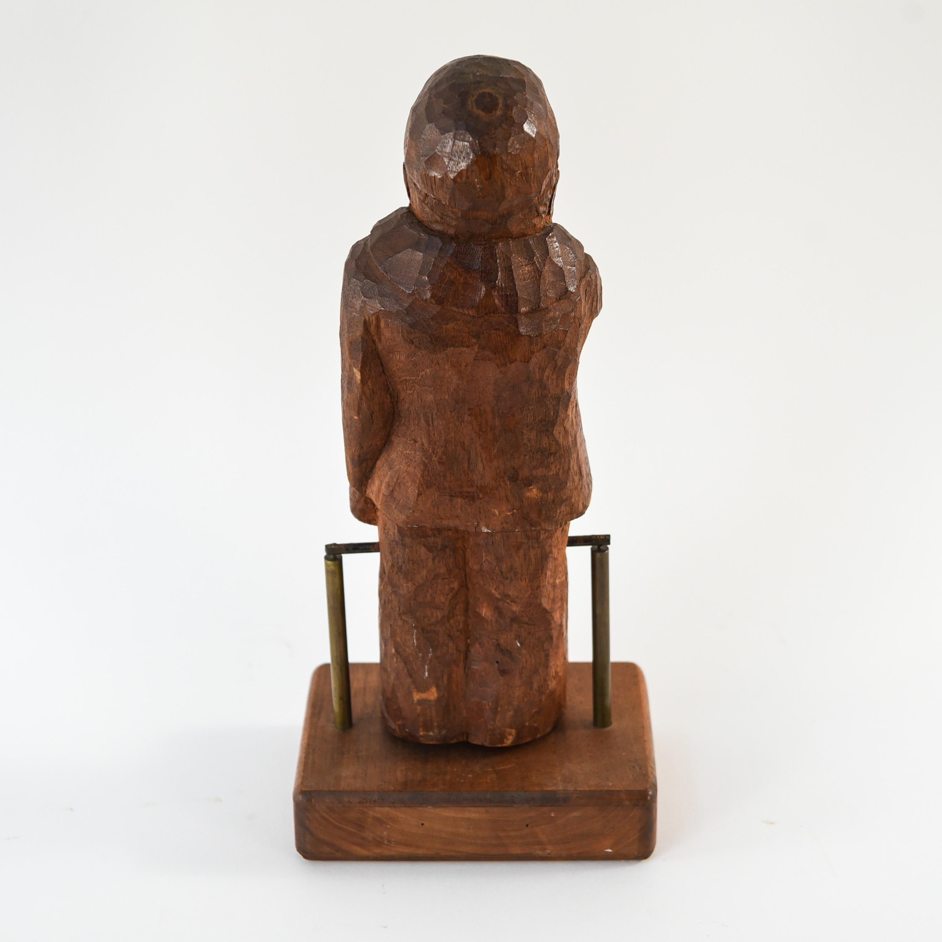 H. W. Hauptman Wooden Kinetic Rabbi Sculpture 3