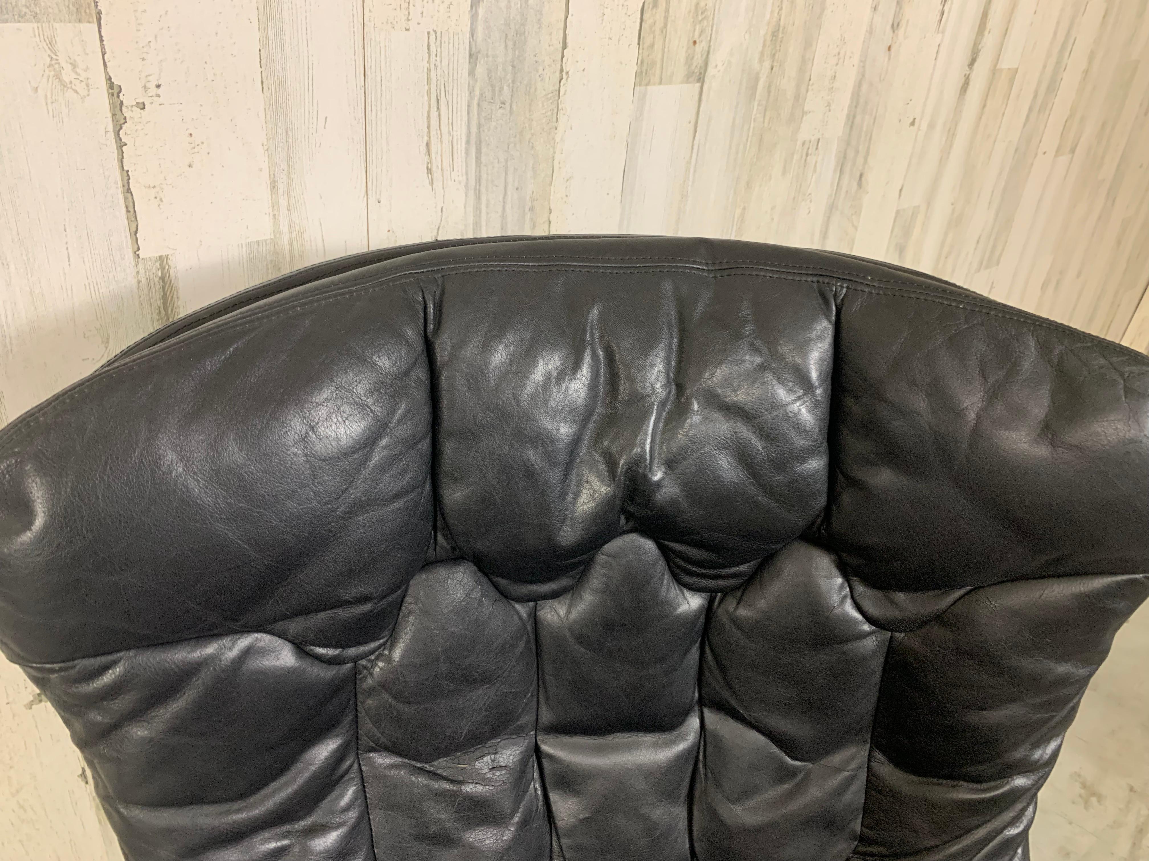 H. W. Klein for Bramin Leather Lounge Chair and Ottoman 2