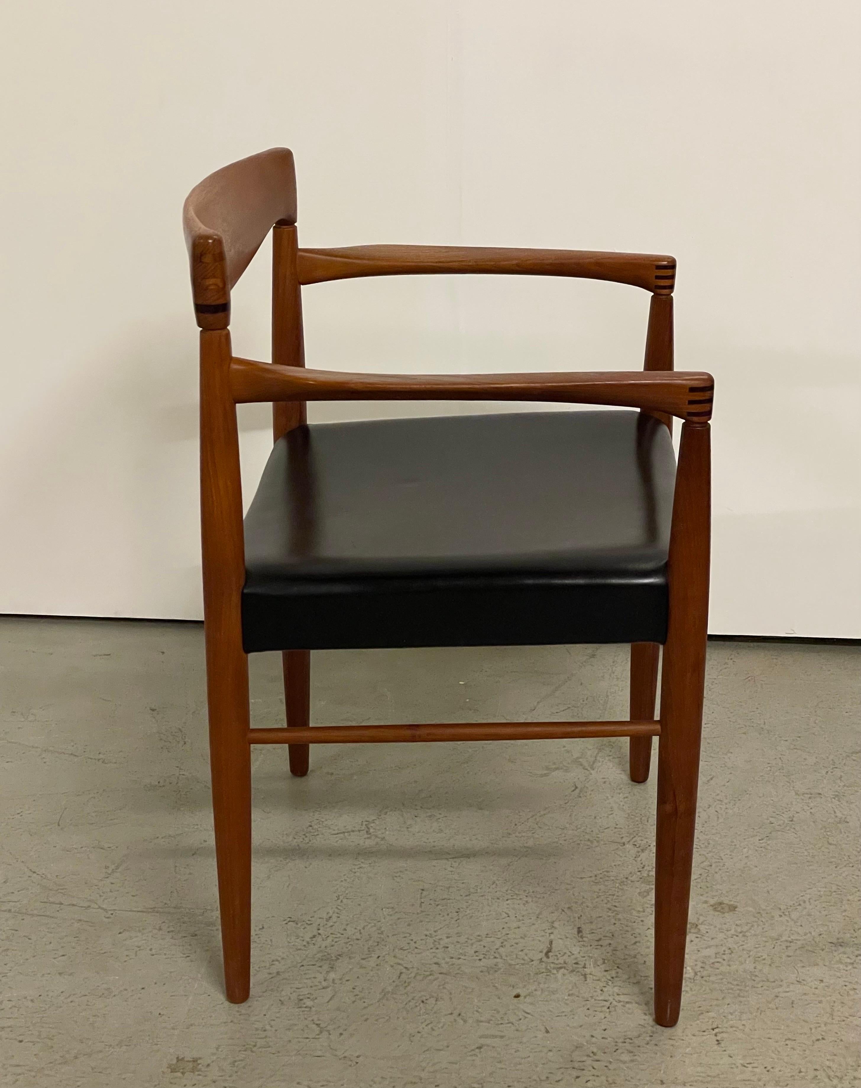 H. W. Klein Teak Arm Chairs by Bramin For Sale 3