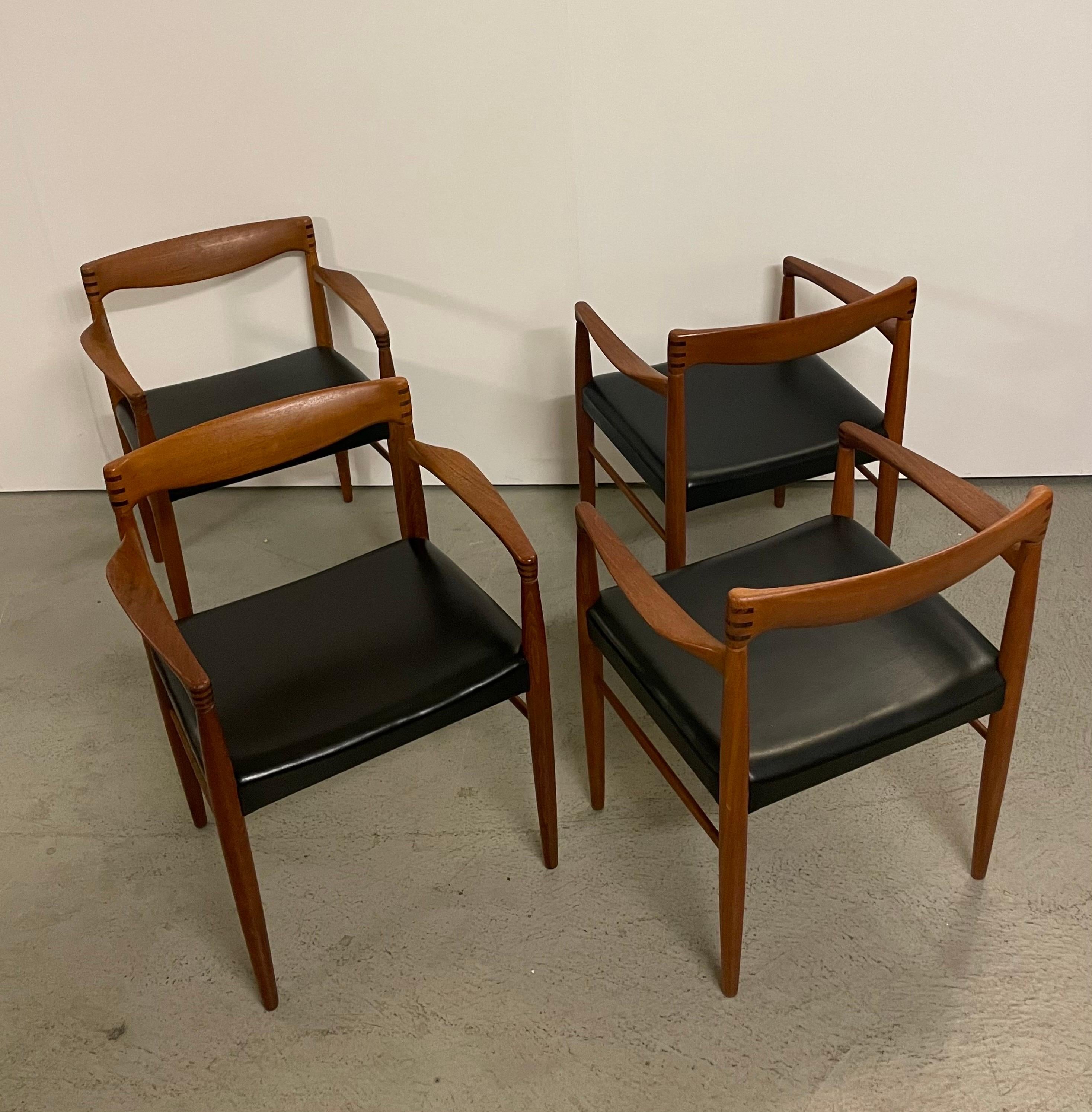 H. W. Klein Teak Arm Chairs by Bramin For Sale 6