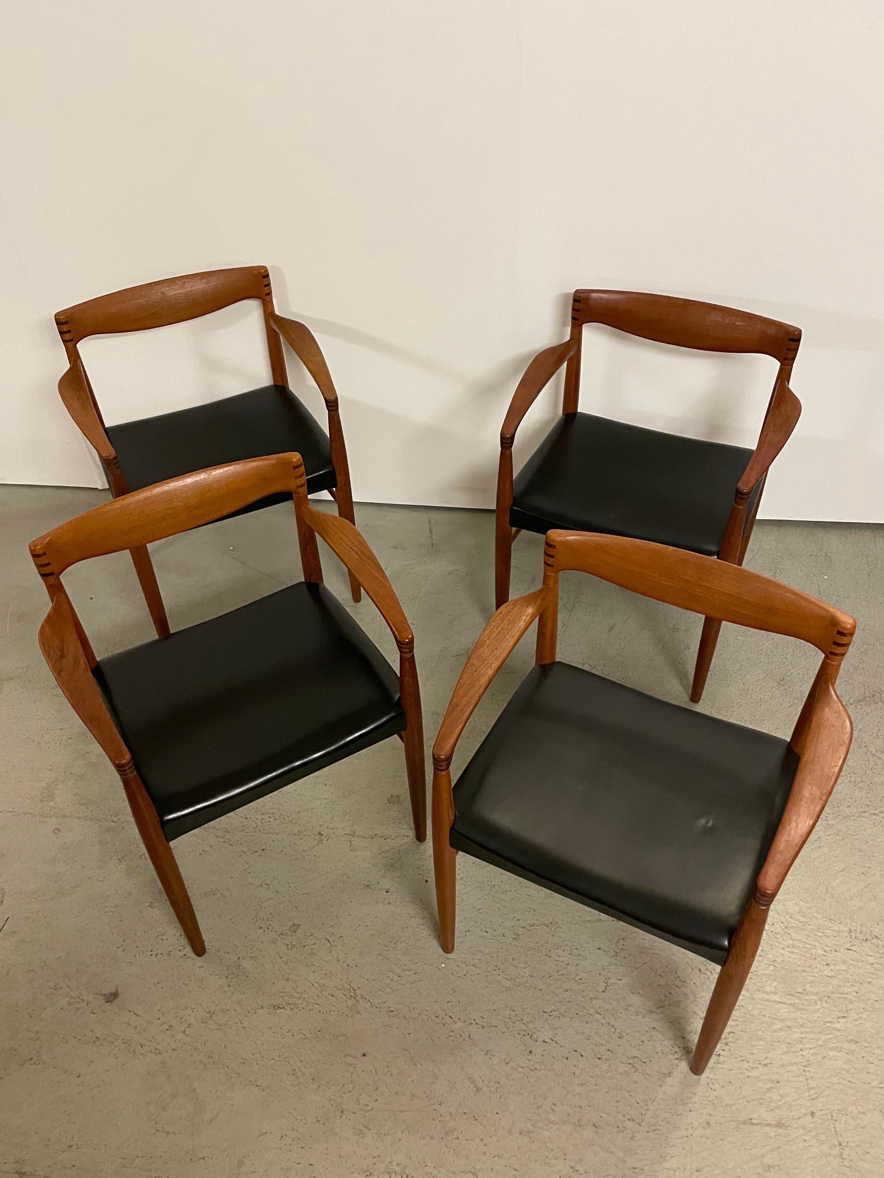 H. W. Klein Teak Arm Chairs by Bramin For Sale 7