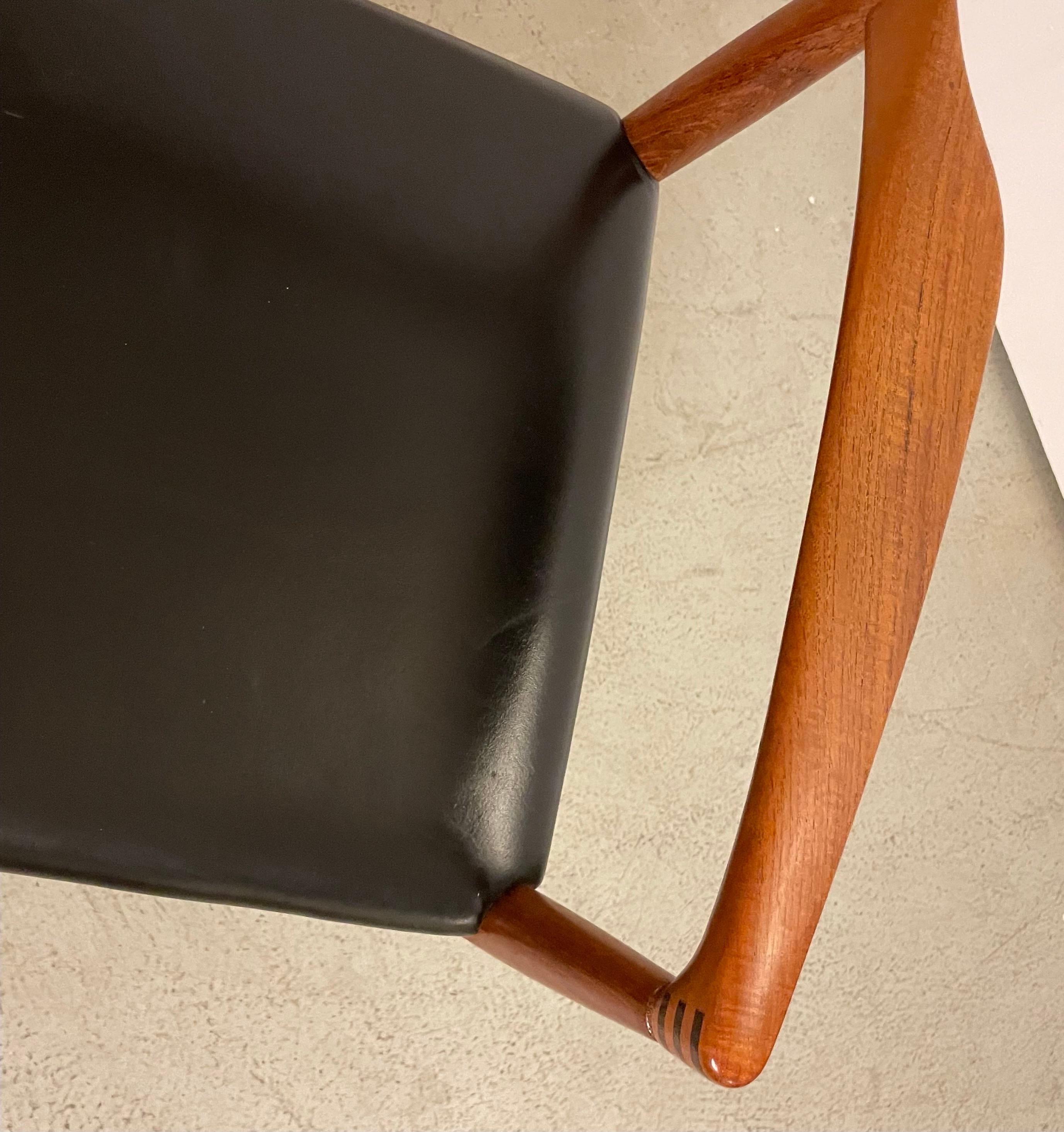 Scandinavian Modern H. W. Klein Teak Arm Chairs by Bramin For Sale