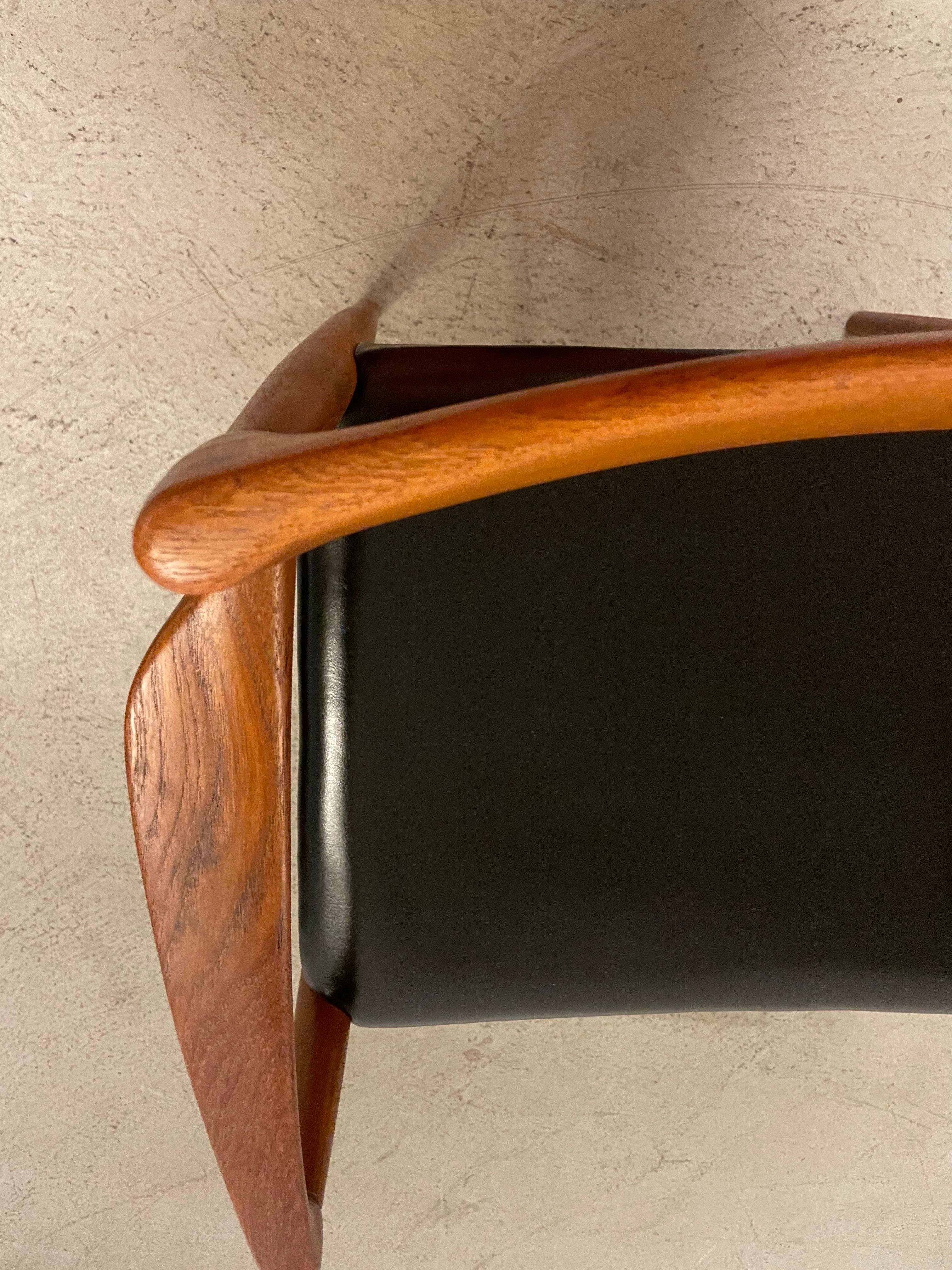 Danish H. W. Klein Teak Arm Chairs by Bramin For Sale