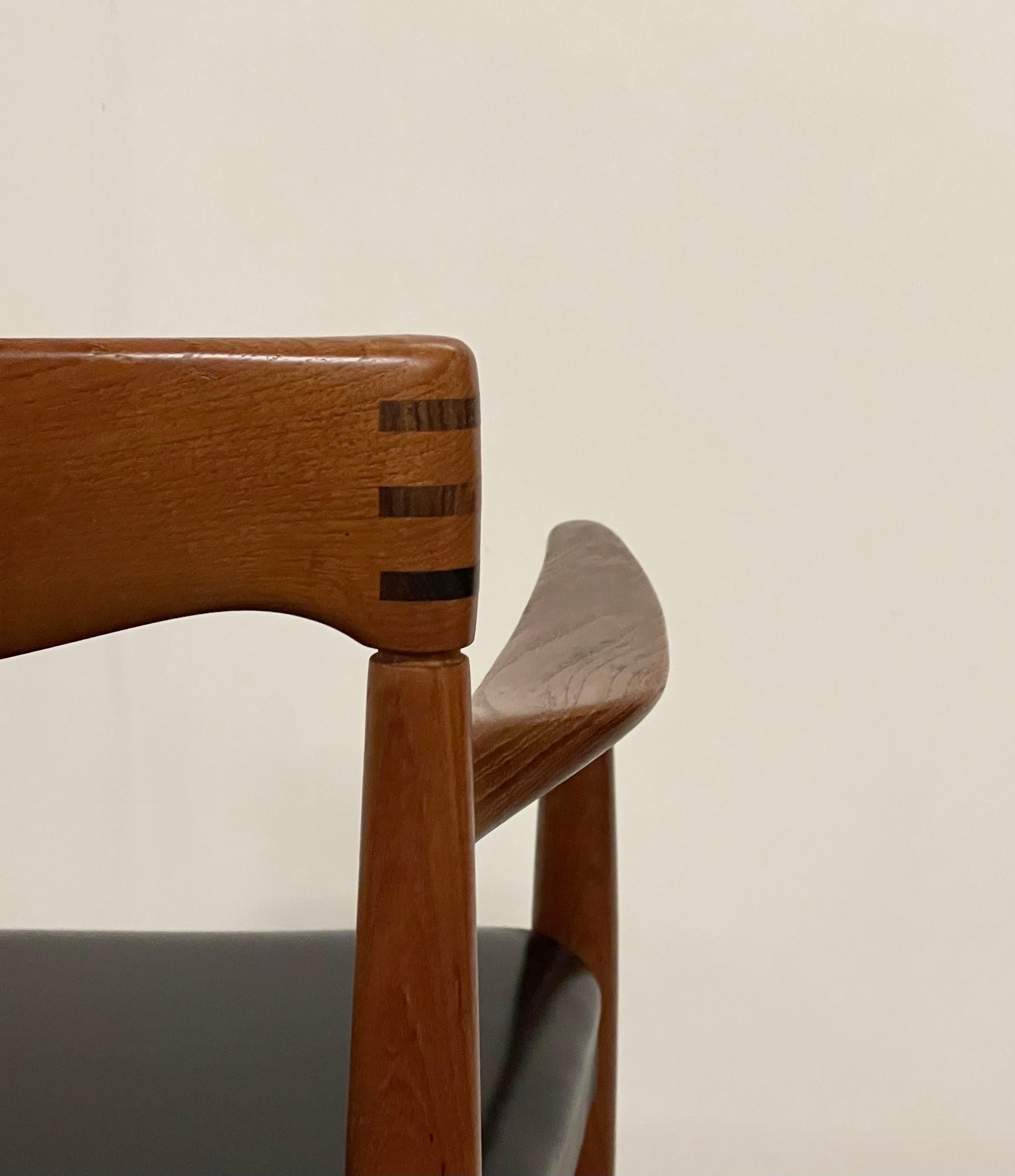 H. W. Klein Teak Arm Chairs by Bramin For Sale 1