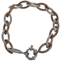 Sterlingsilber-Rosen-Gliederarmband von H. Weiss