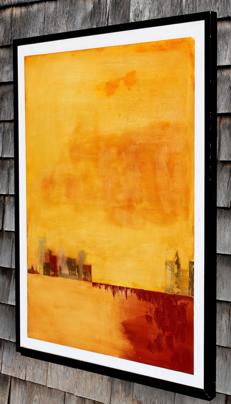 H. Wesley Wheeler CITY DIVIDED, Painting, Oil on Canvas For Sale at