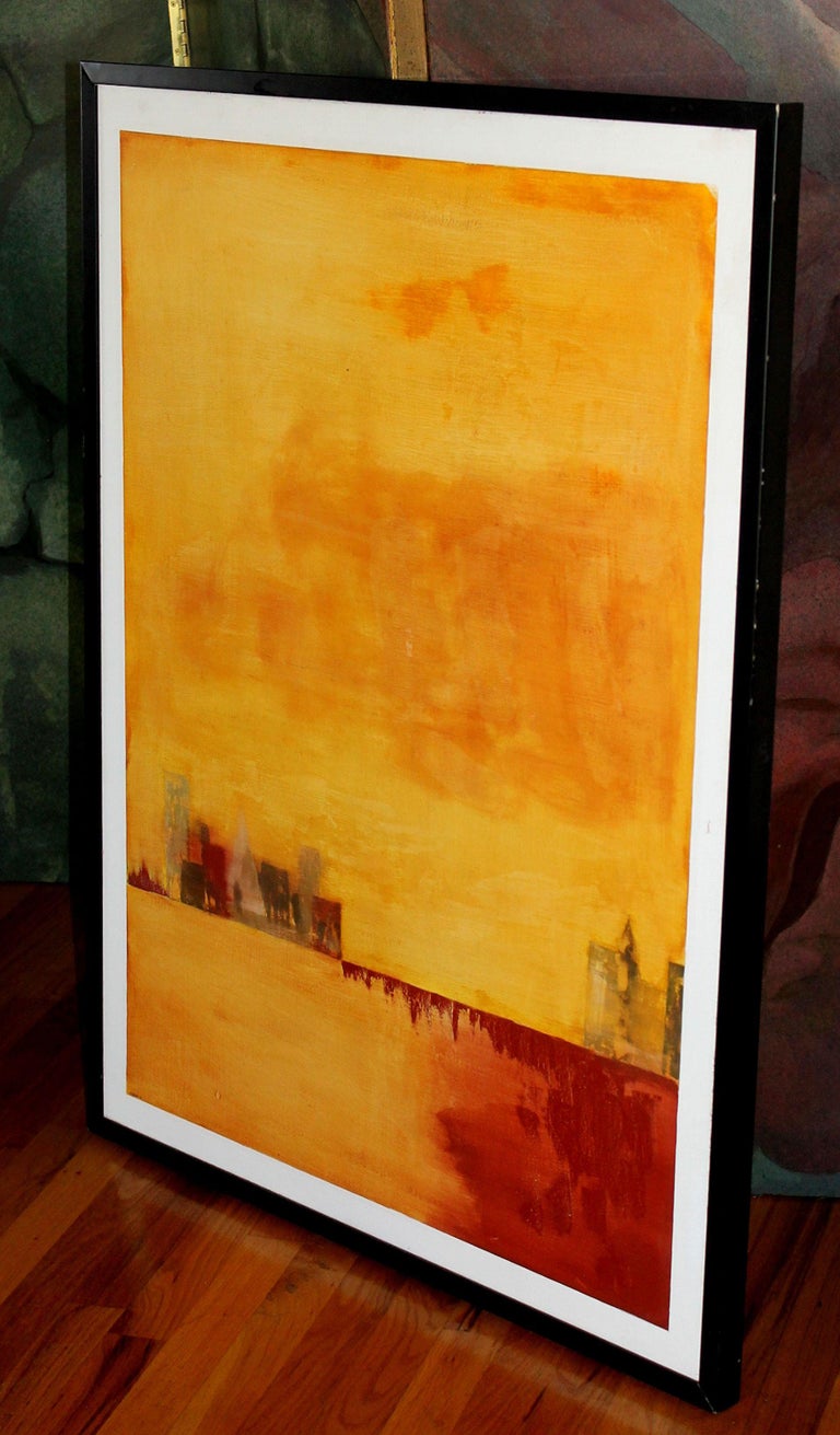 H. Wesley Wheeler CITY DIVIDED, Painting, Oil on Canvas For Sale at