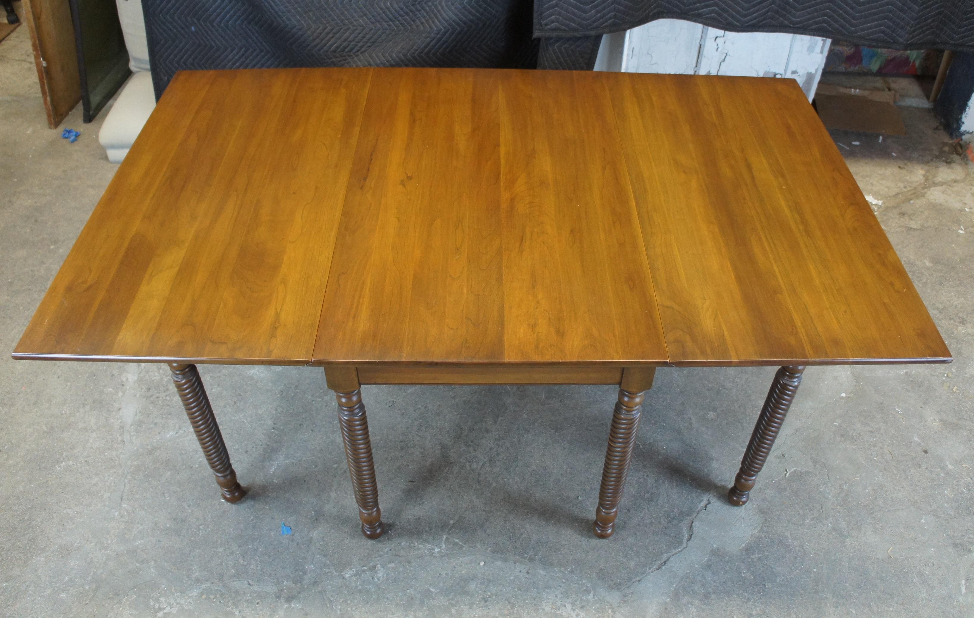 H Willett Wildwood Cherry Drop Leaf Gateleg Barley Twisted Dining Table