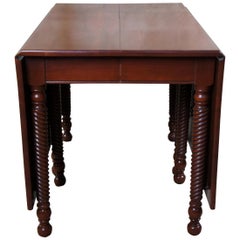 H Willett Wildwood Cherry Drop Leaf Gateleg Dining Table Barley Twisted Vintage