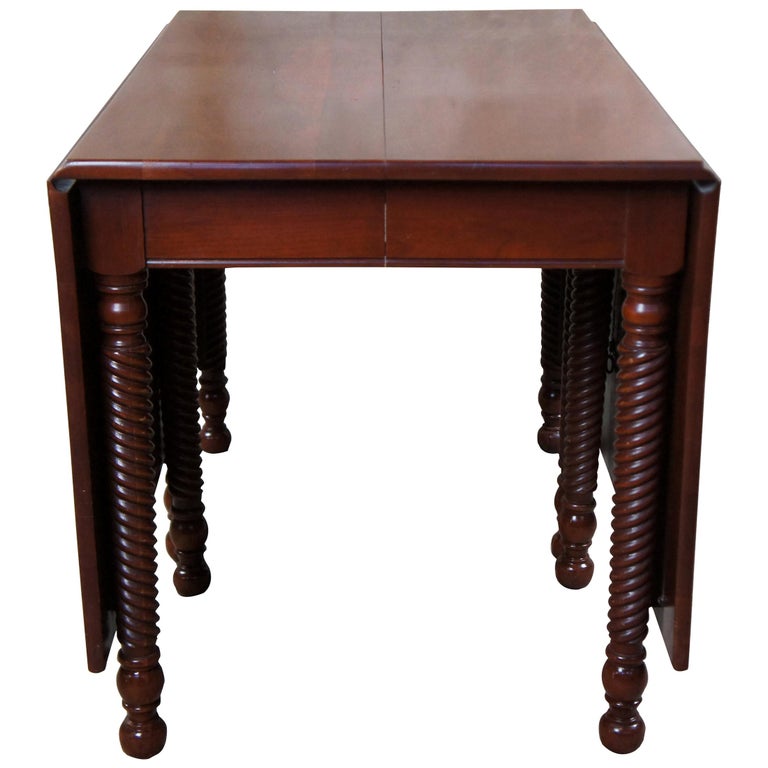H Willett Wildwood Cherry Drop Leaf Gateleg Dining Table Barley Twisted