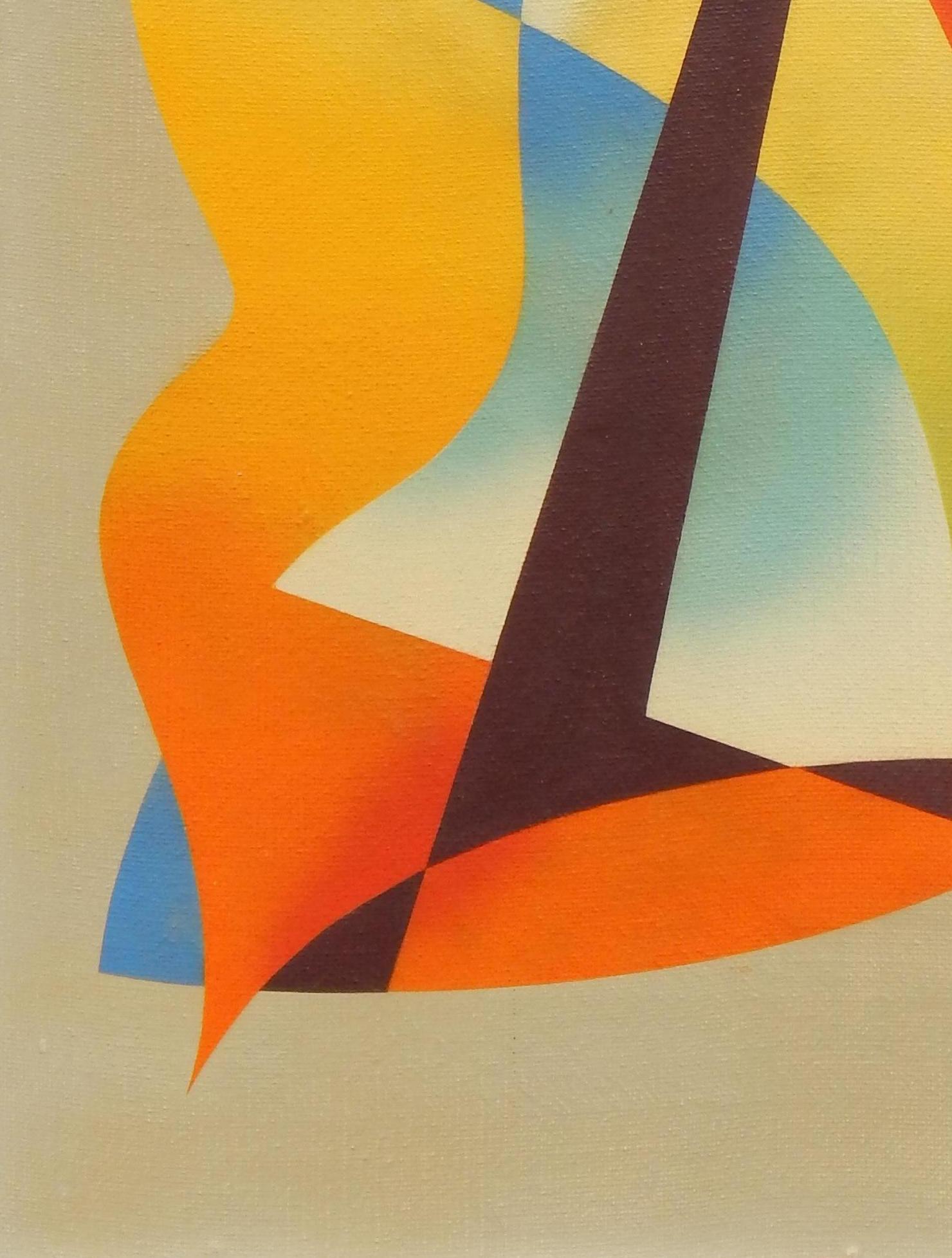 20ième siècle Peinture abstraite de l'artiste californien H. Wilson Smith, vers les années 1940-1950 en vente